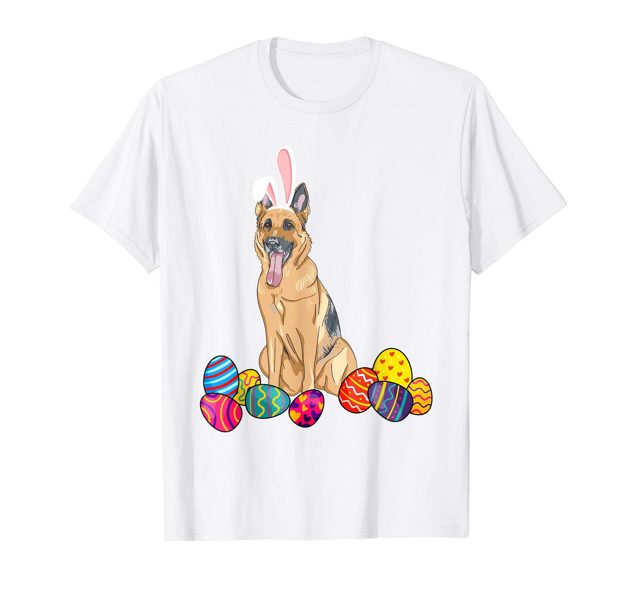 German Shepherd Bunny Ear With Egg Easter Easter Day Shirt