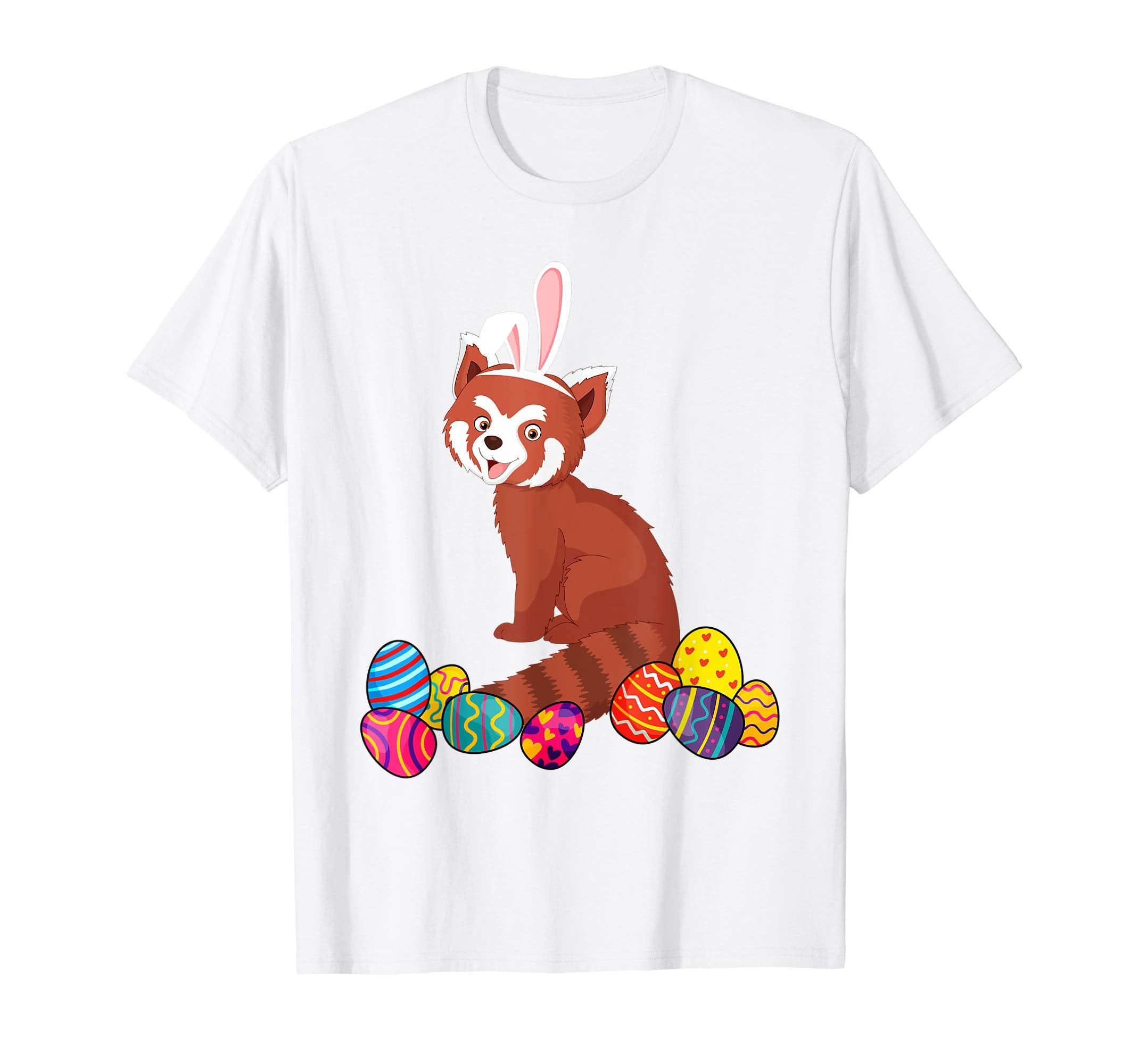Red Panda Bunny Ear With Egg Easter Easter Day Shirt