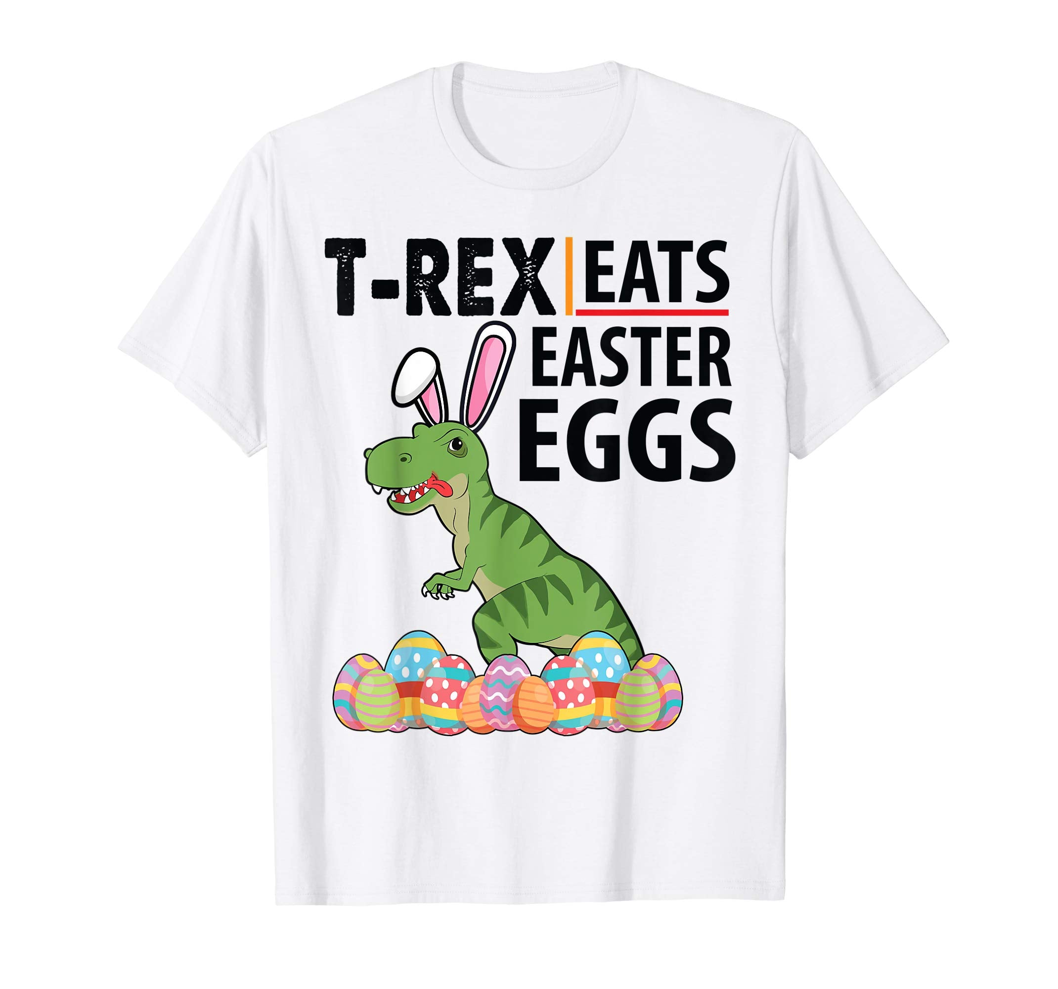 Bunny Dinosaur T-rex Eats Easter Eggs Happy Easter Day Shirt