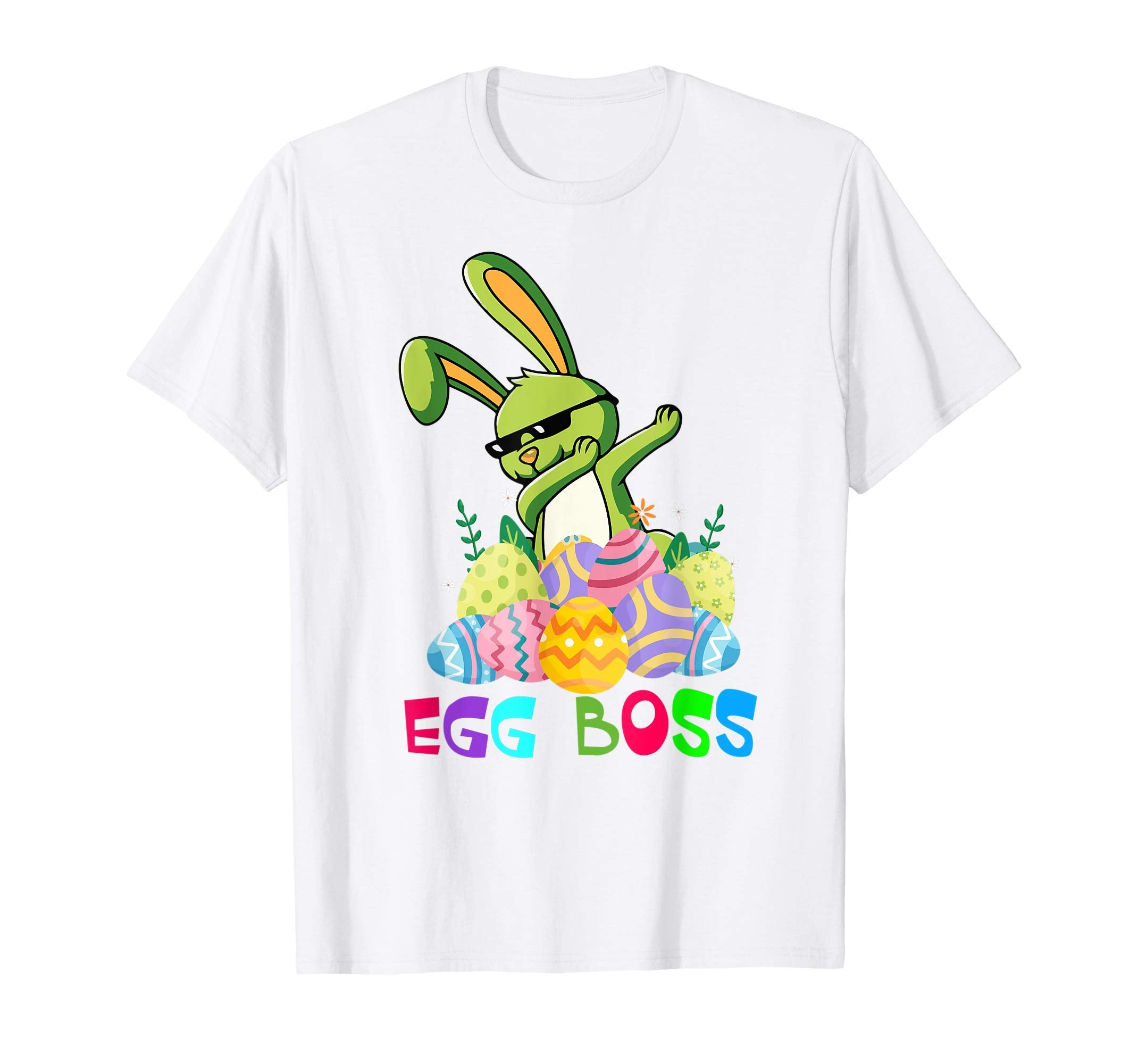 Cute Dabbing Egg Boss-Easter Bunny TShirt For Boys Girls Kid