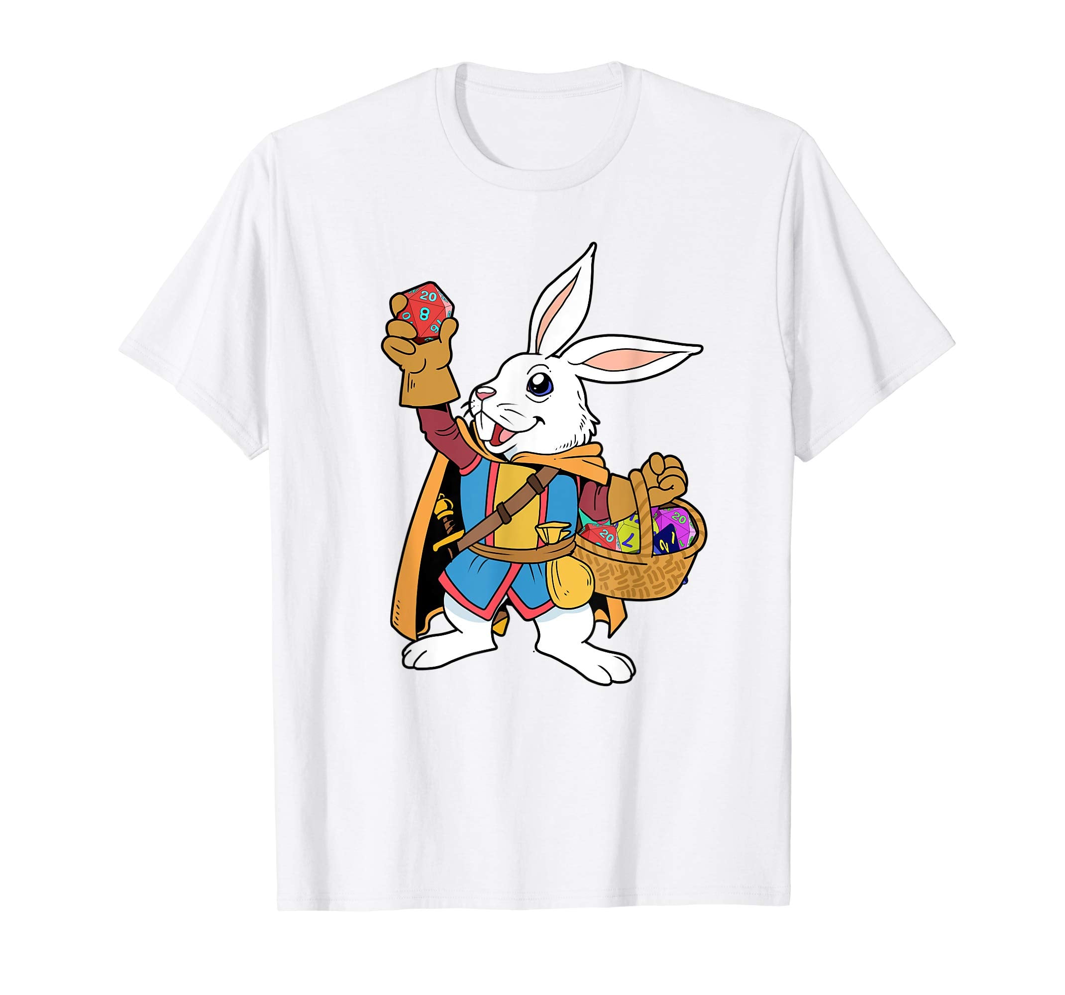Tabletop Gaming Shirt Easter Bunny Dragons D20 Dice DM Tee