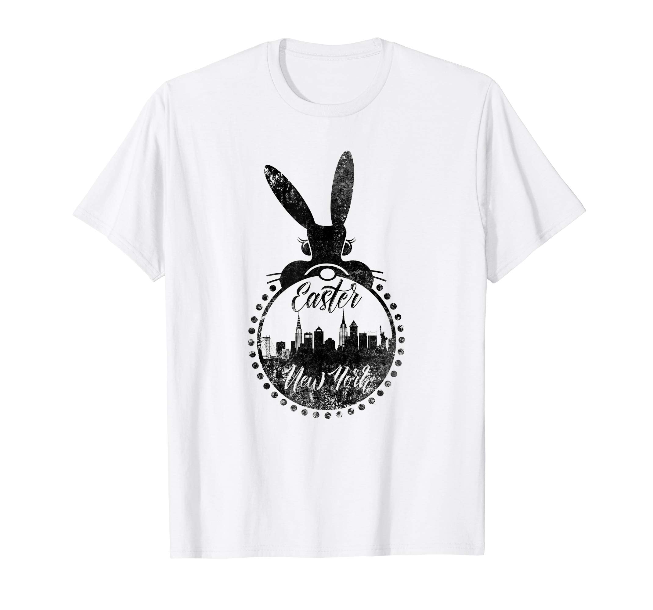 Happy Easter Rabbit T-shirt New York Skyline