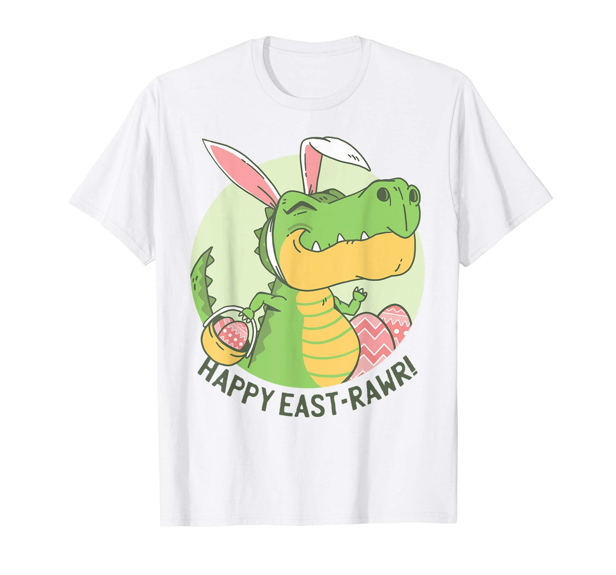 HAPPY EASTRAWR Shirt T Rex Dinosaur Easter Bunny Egg Kids