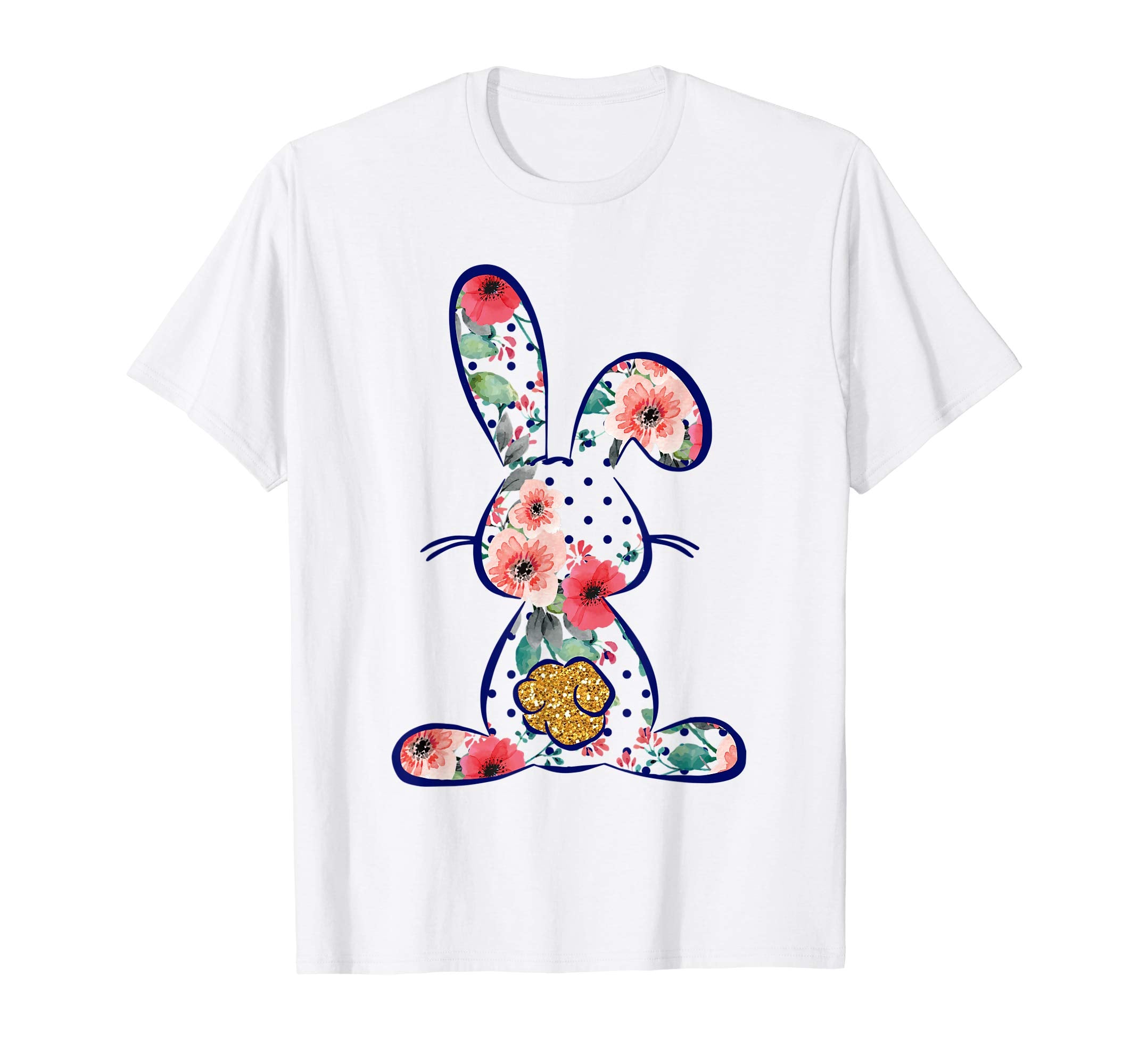Floral Bunny Easter egg shirt gift for men women kids