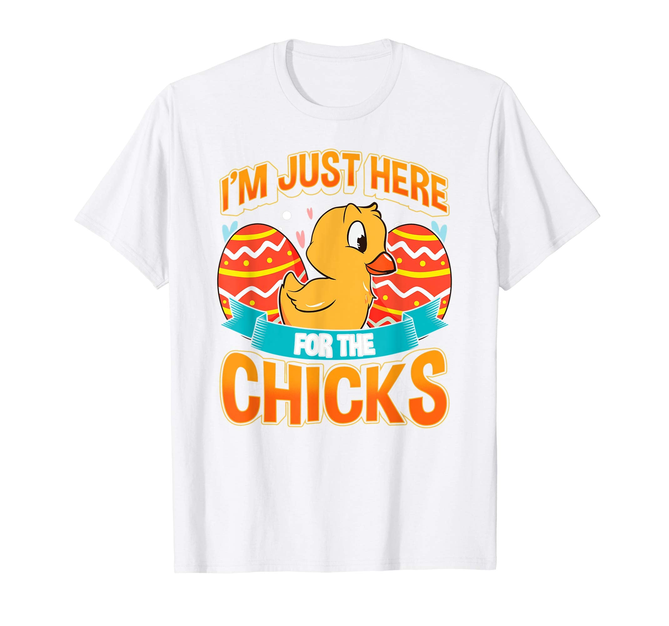 Just Here For The Chicks Cute Easter T Shirt For Kids