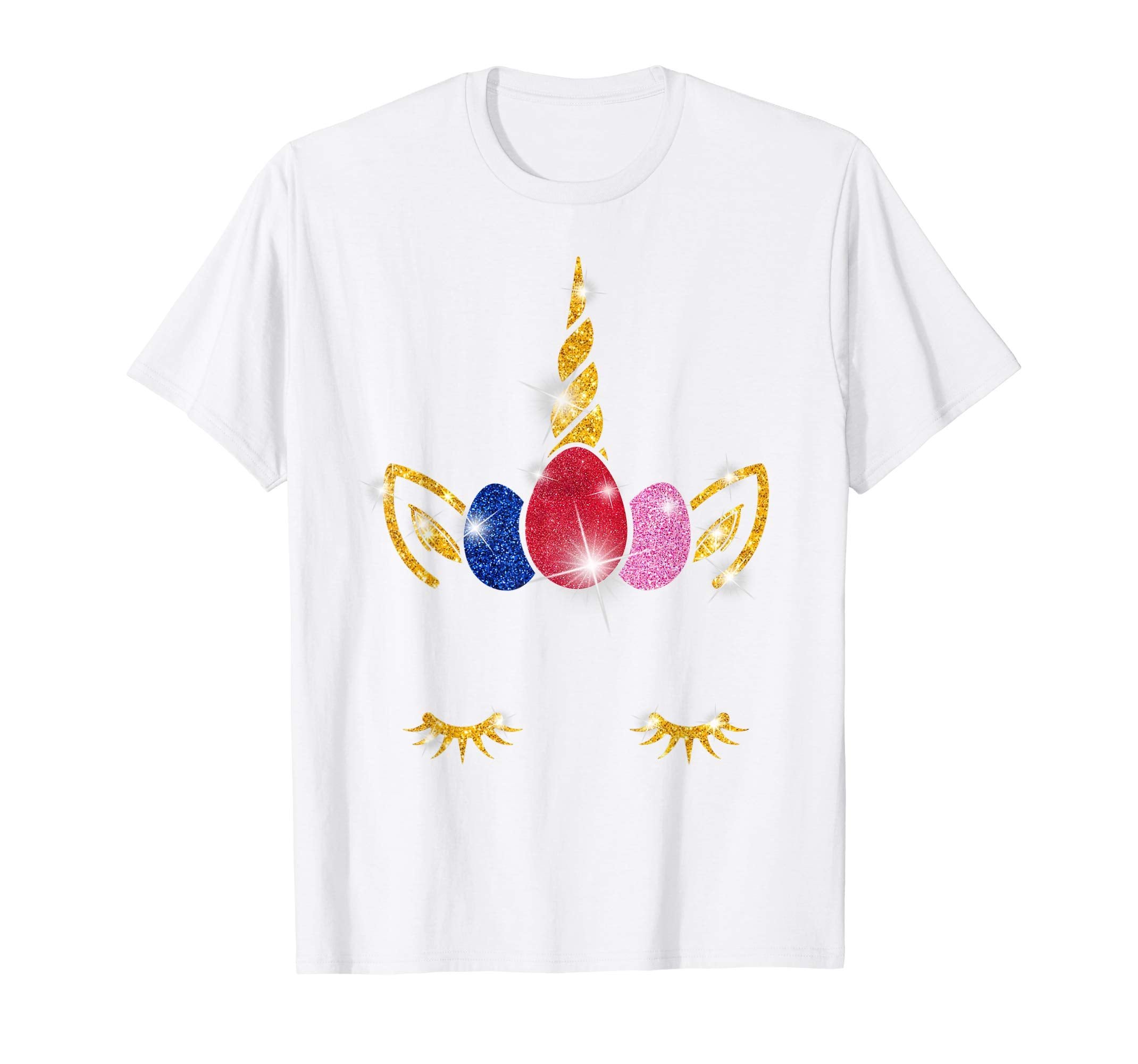 Bunny Unicorn Face Egg Easter Day Shirt Gift For Girls