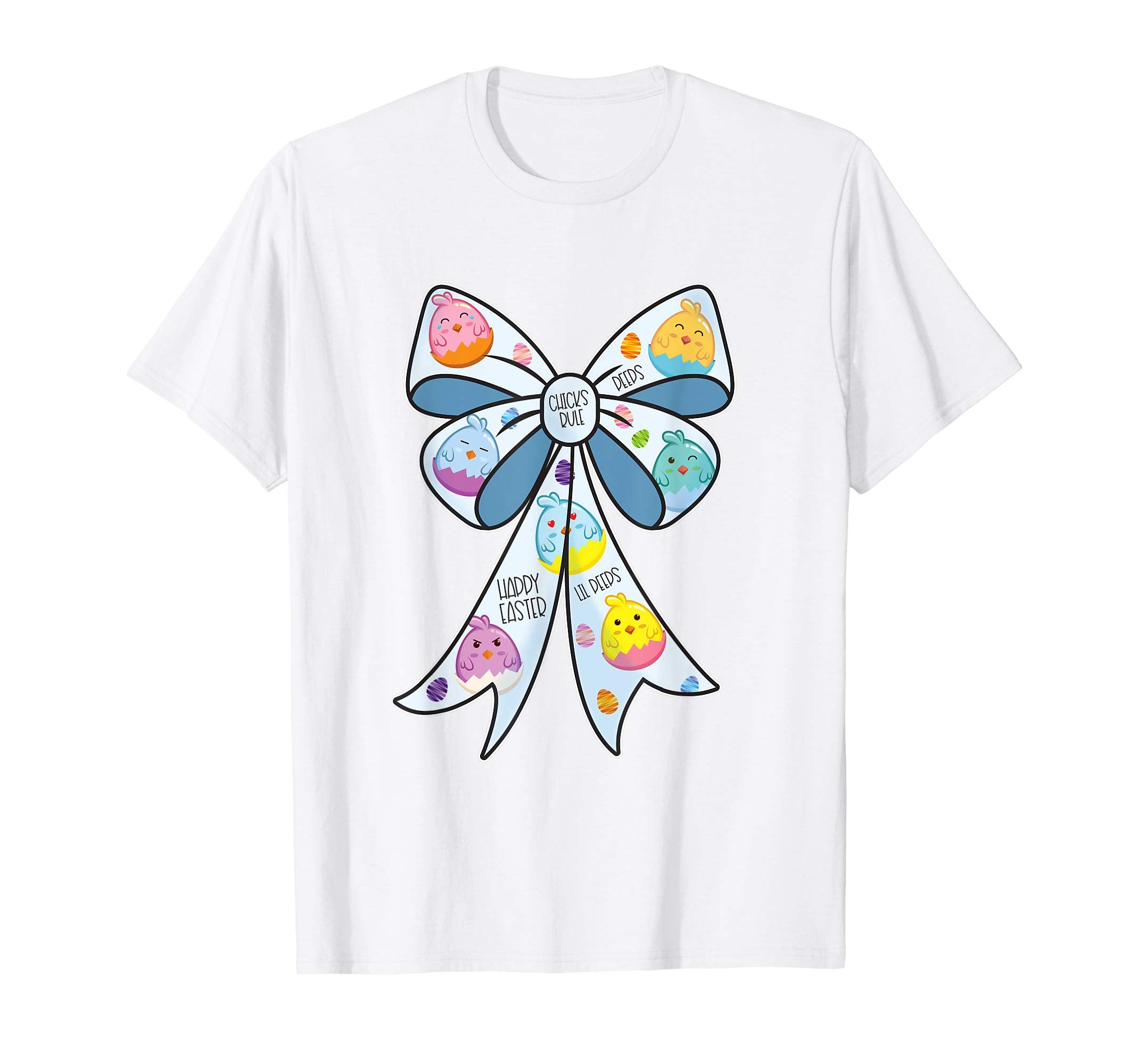 Cute Easter shirt for Girls Bow t-shirt Egg Hunt Chick Tee