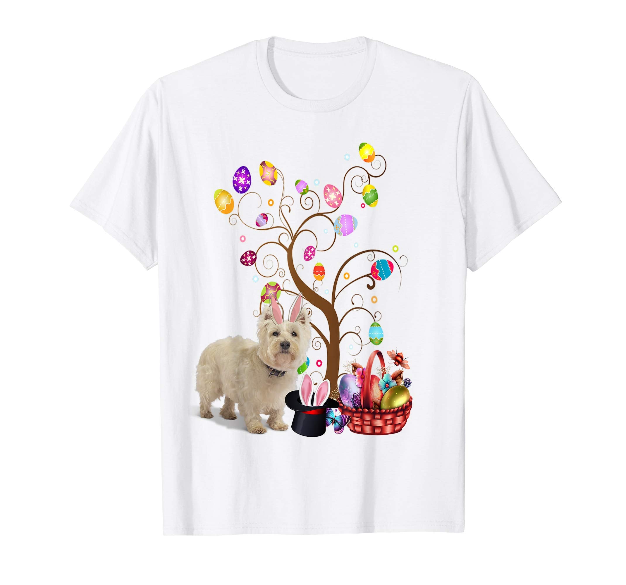 Bunny Cairn Terrier Easter Day Hunting Egg T-Shirt Mom Gift
