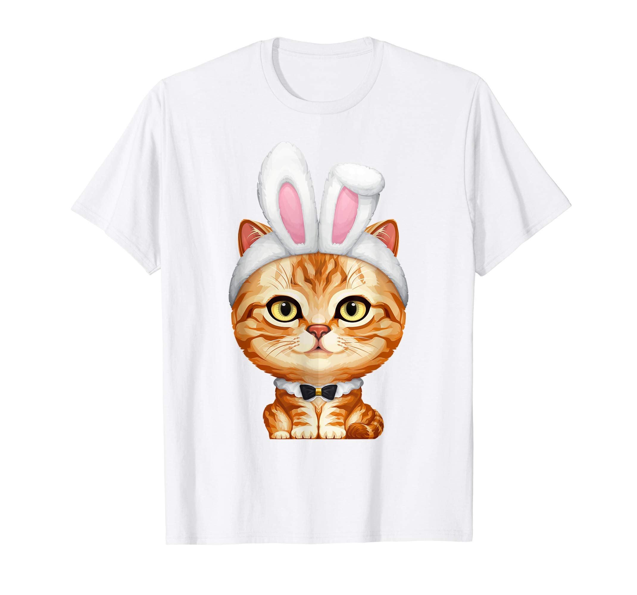 Ginger Tabby Cat in Easter Bunny Costume T-Shirt