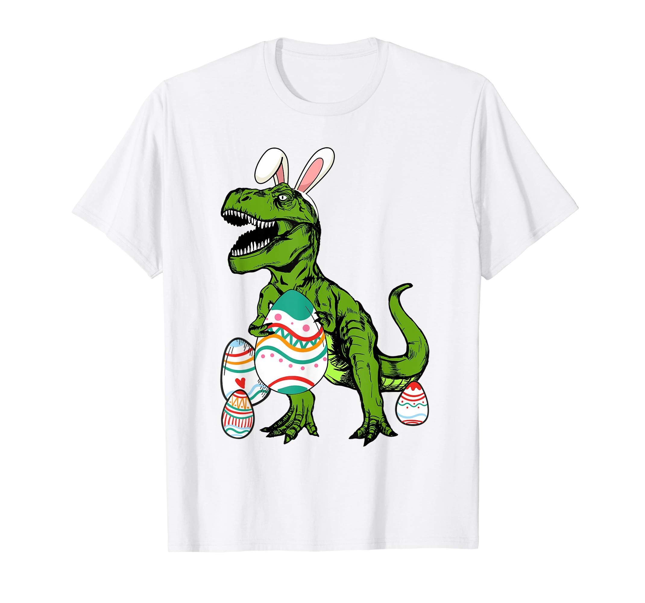 Funny Dinosaur Easter Egg Hunter Eggcellent Shirt Kids Boys