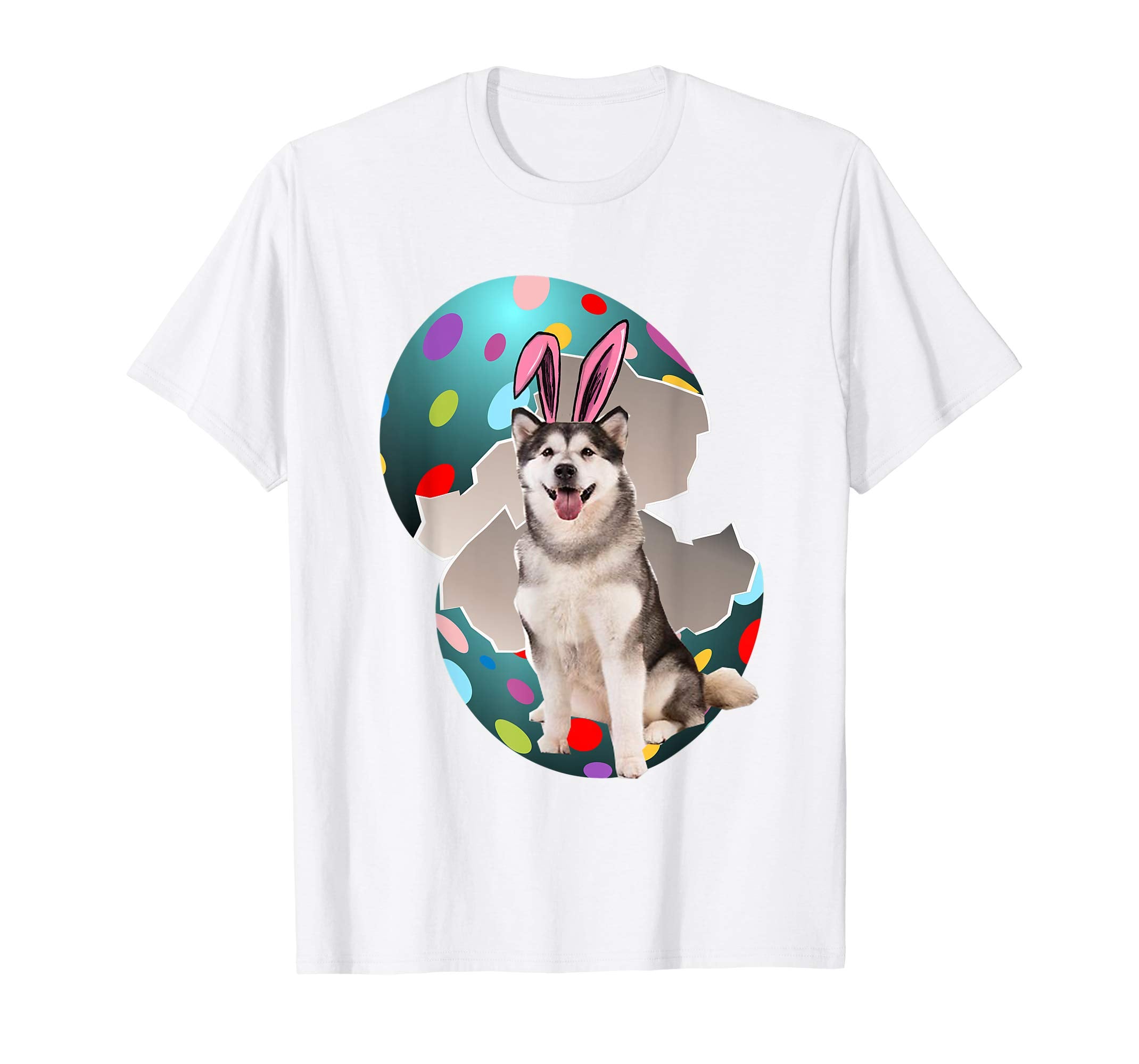 Alaskan Malamute Dad Mom Easter Day Gift T shirt