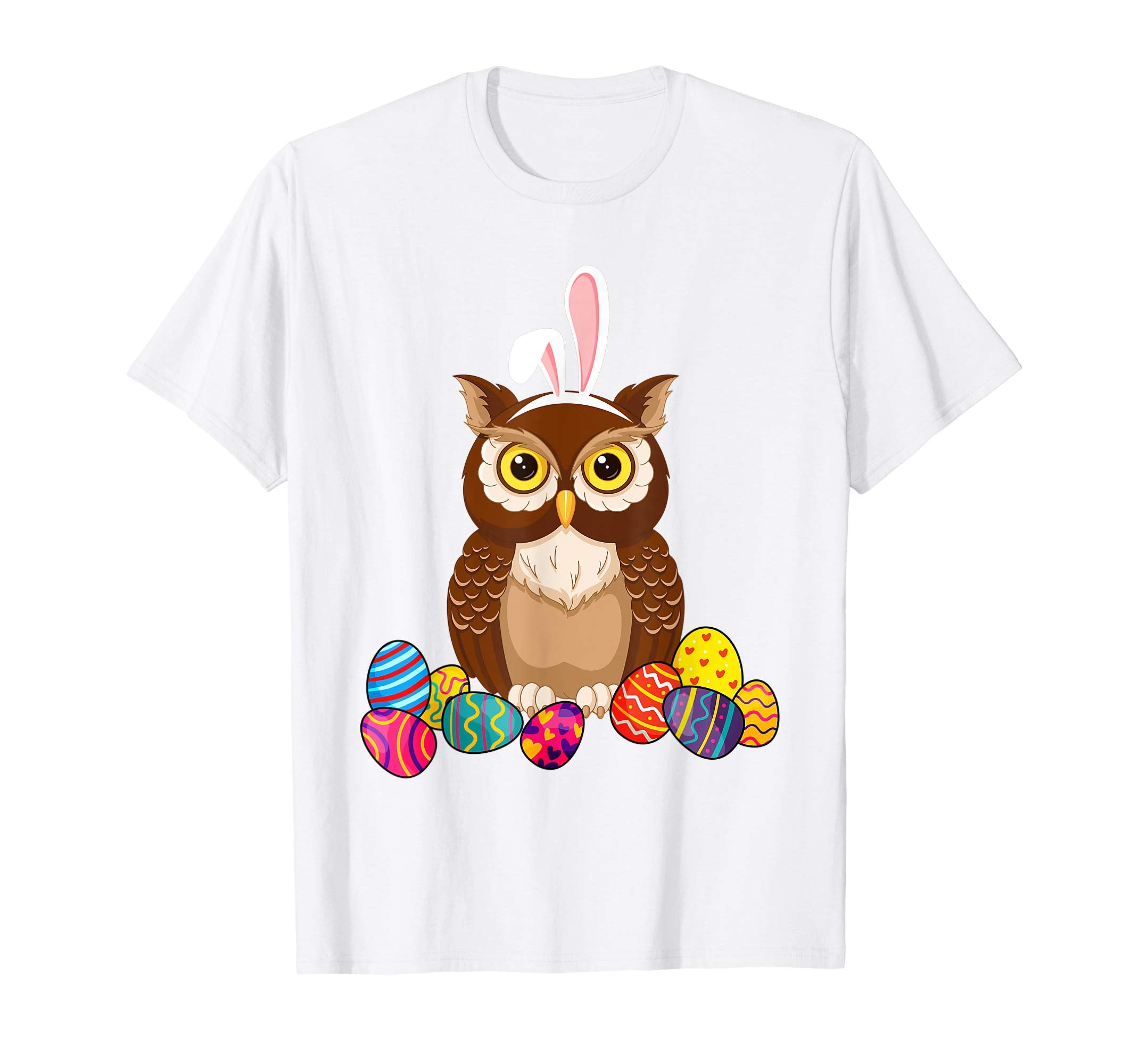 Owl Bunny Ear With Egg Easter Easter Day Shirt
