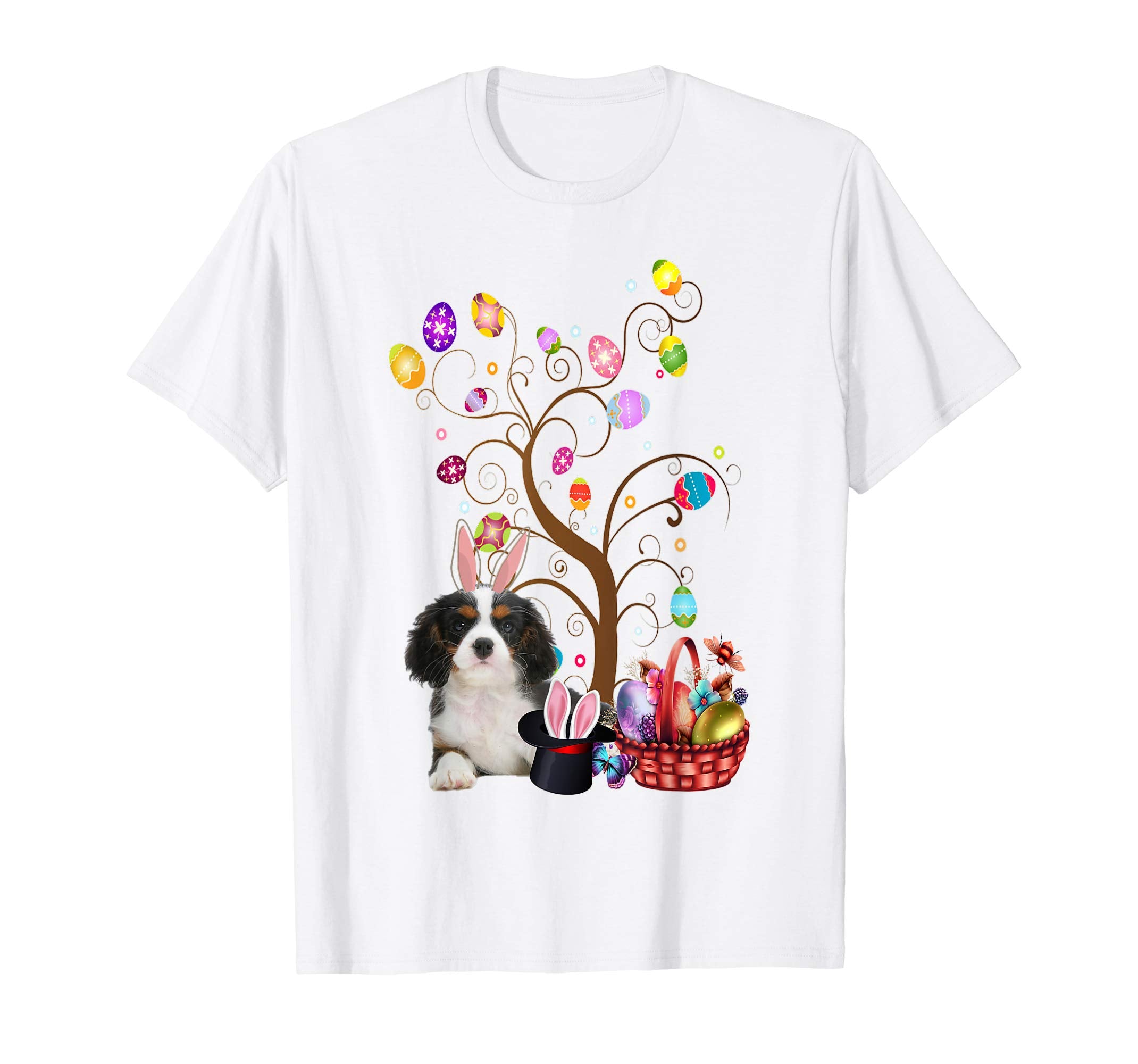 Bunny Cavalier King Charles Spaniel Easter Hunting Egg Shirt