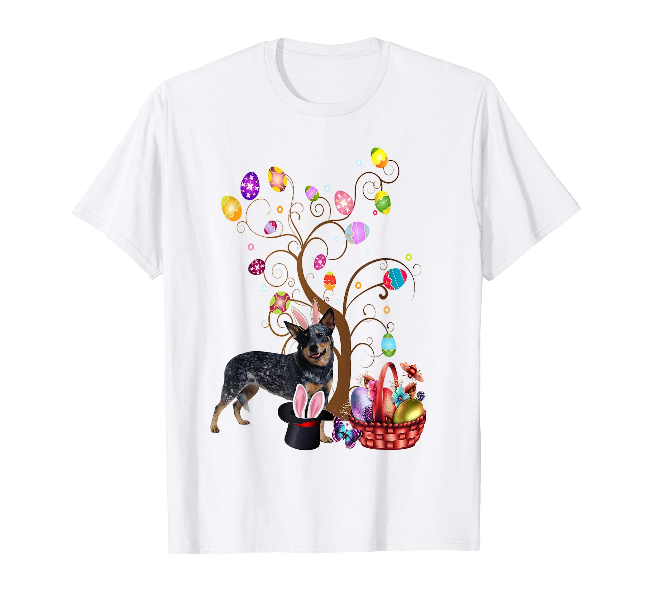 Bunny Australian Cattle Dog Easter Day Hunting Egg T-Shirt