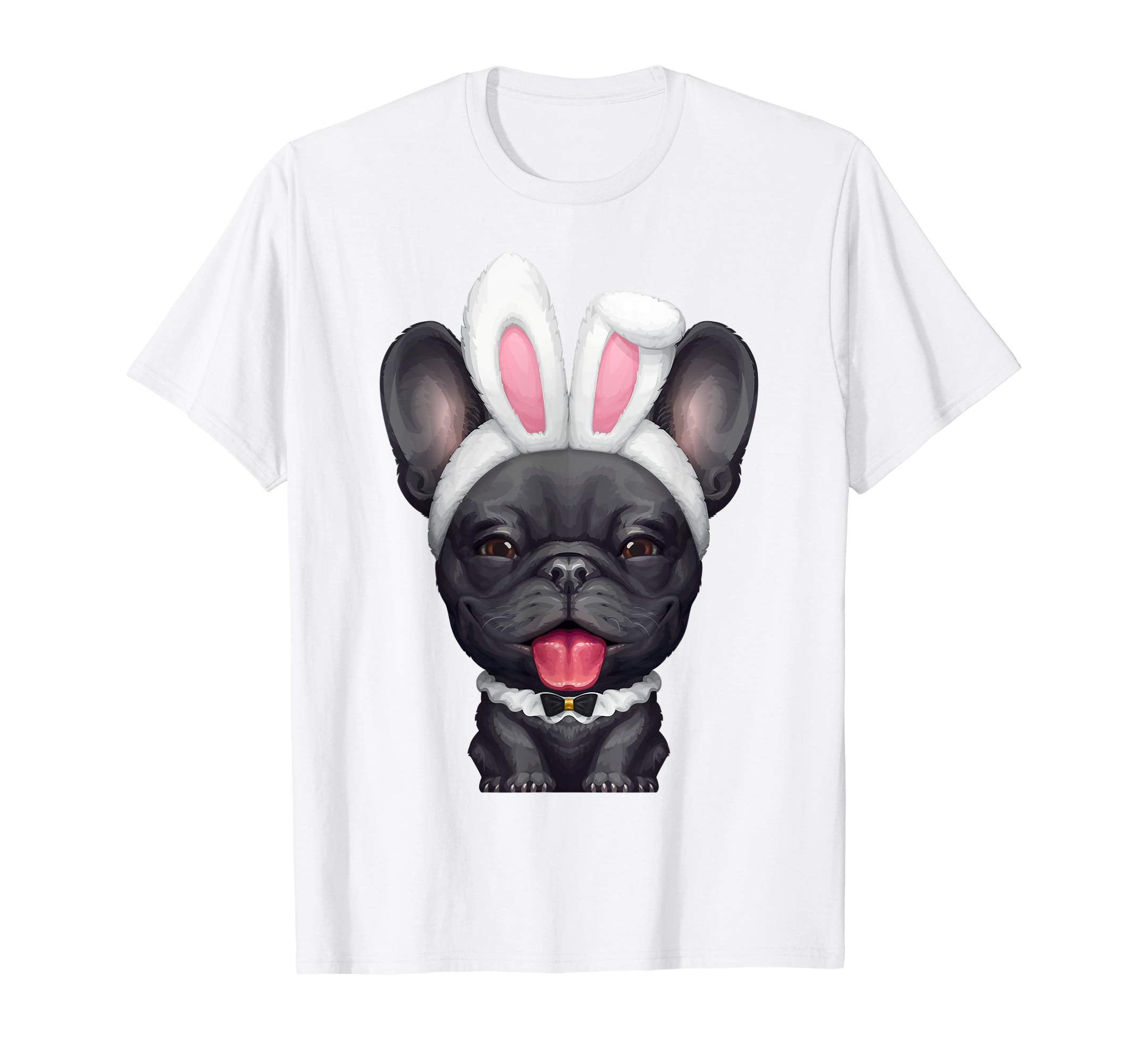 Black French Bulldog in the Easter Bunny Costume T-Shirt