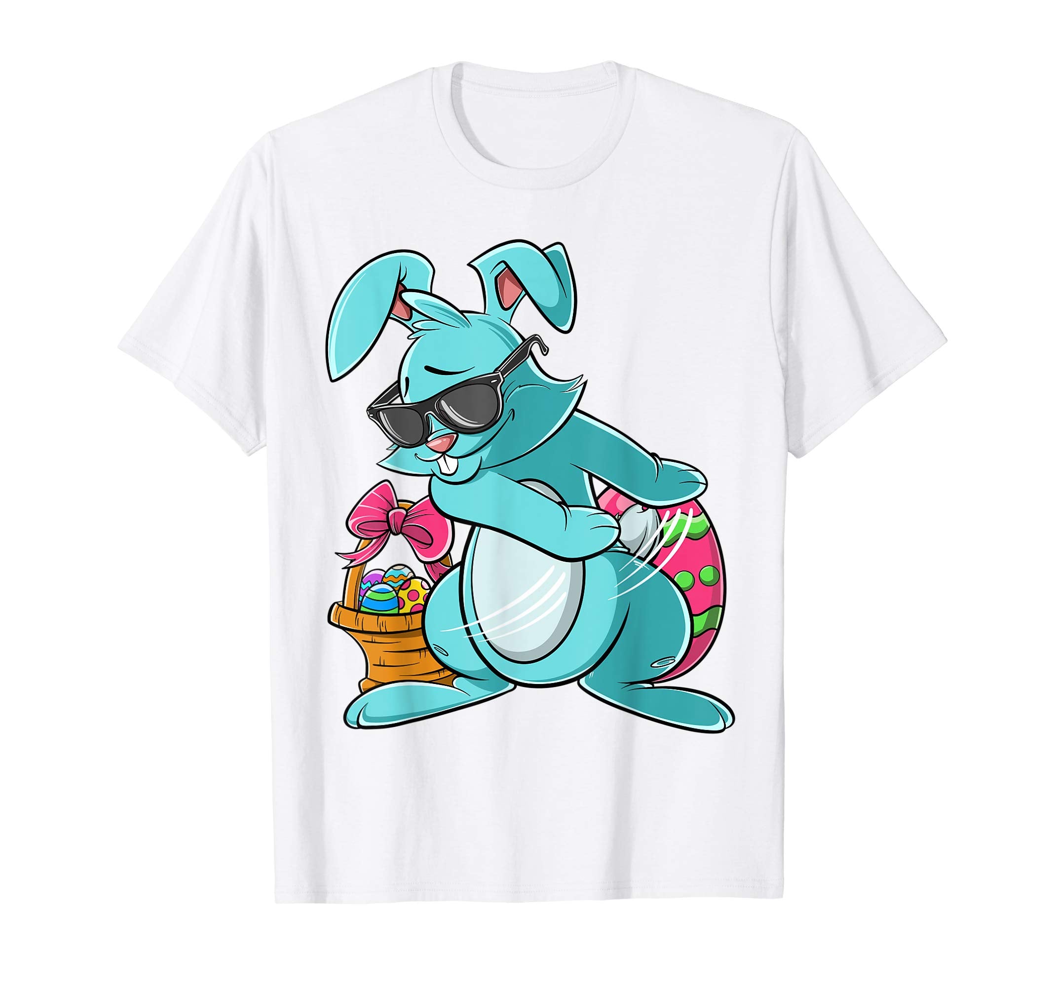 Flossing Bunny Easter T Shirt Gift for Boys Girls Adults