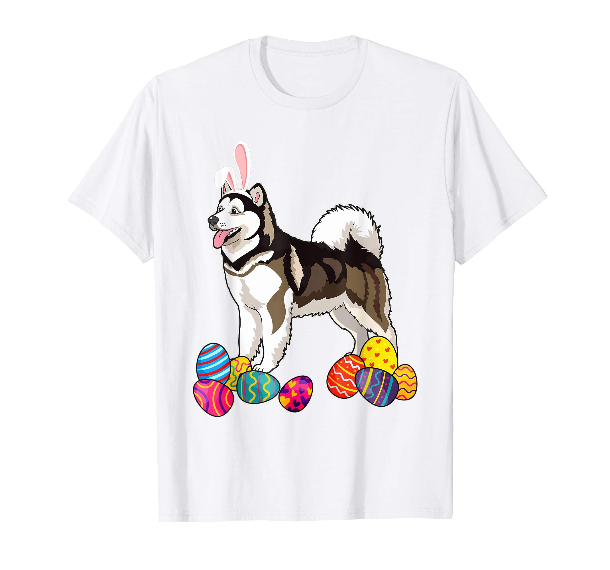 Alaskan Malamute Bunny Ear With Egg Easter Easter Day Shirt