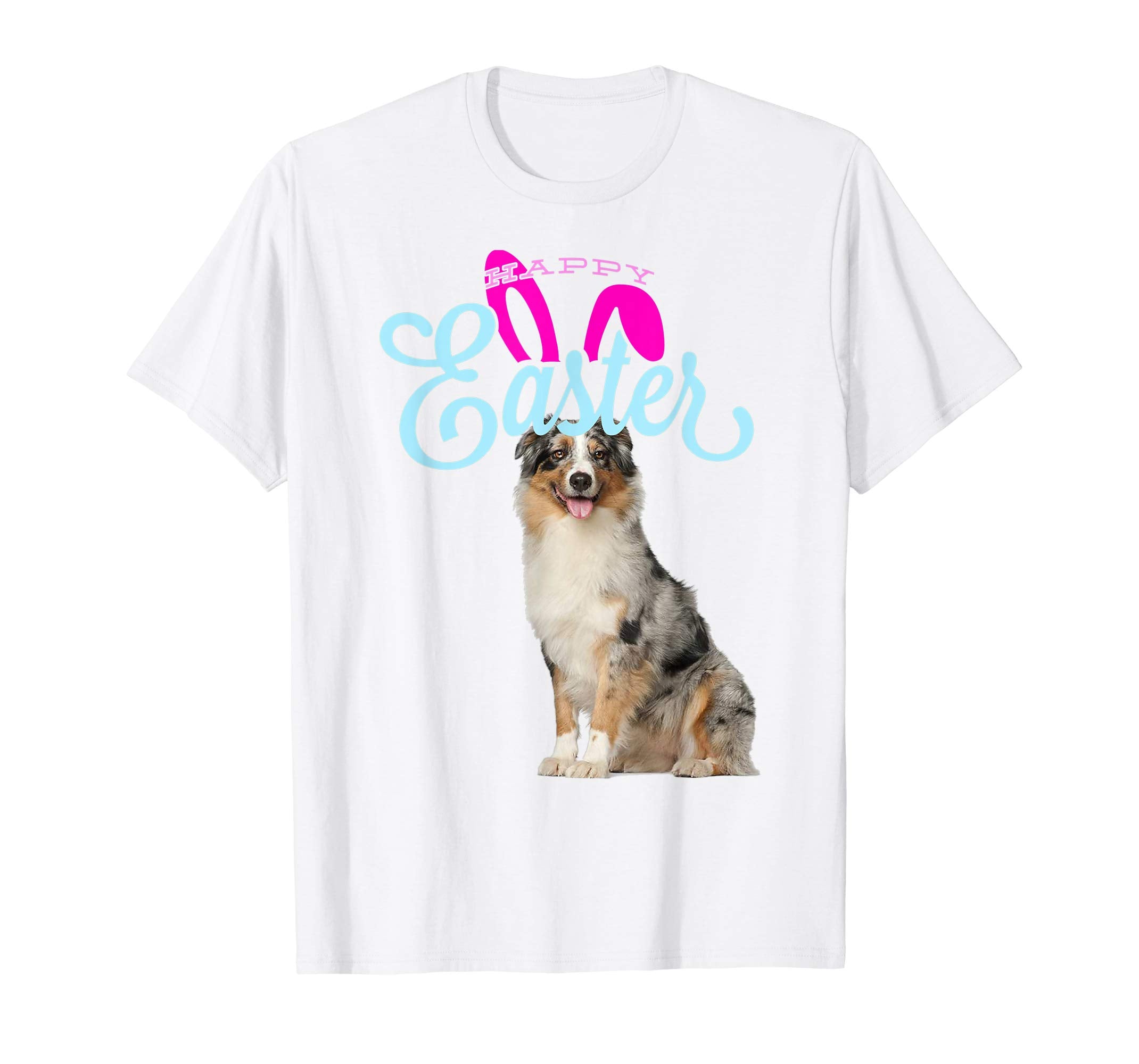 Easter Bunny Aussie Shepherd Tshirt Dog Men Women Gift