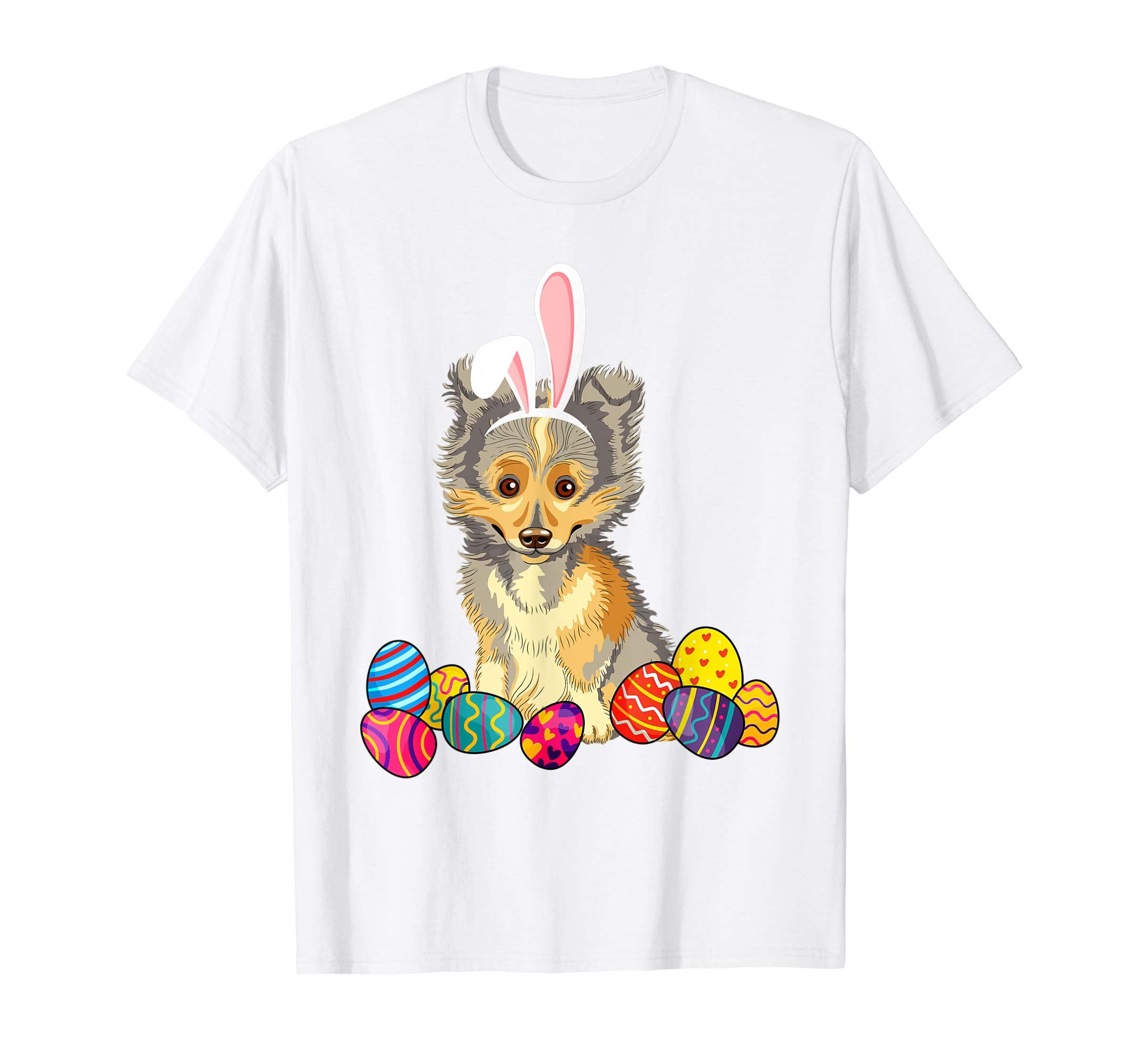 Shetland Sheepdog Bunny Ear With Egg Easter Easter Day Shirt