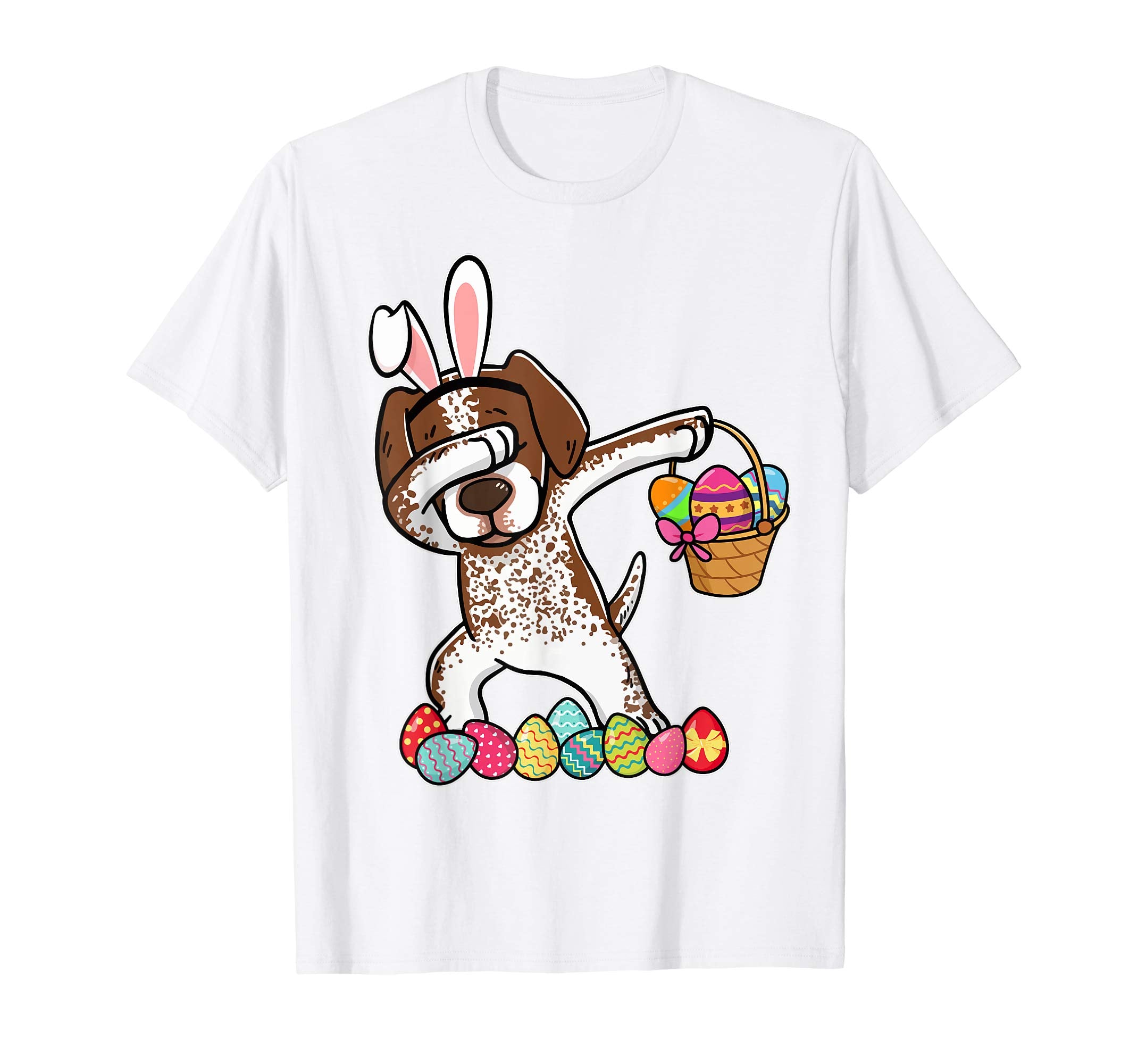 German Shorthaired Pointer Dabbing Easter Bunny Egg T-Shirt