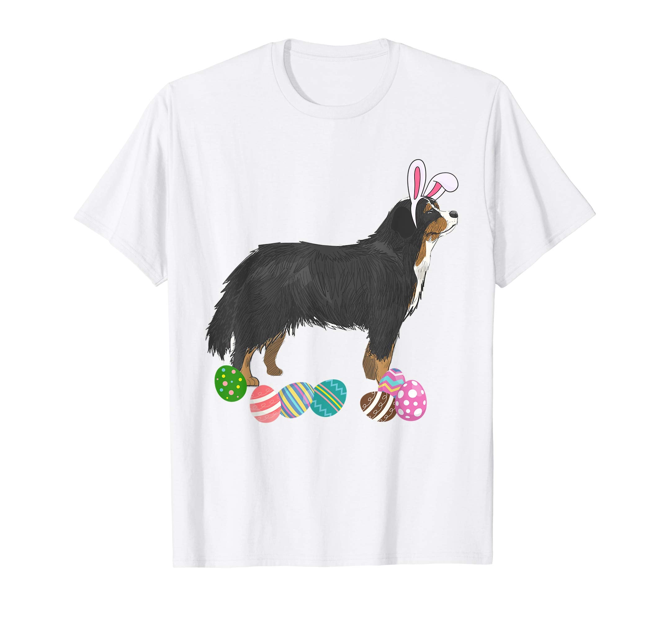 Bernese Mountain Dressed As Easter Bunny Rabbit Ears T-Shirt