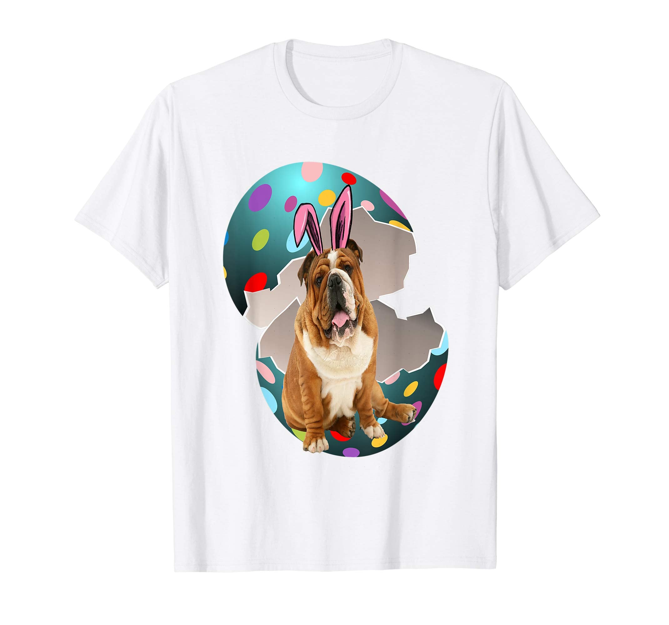 English Bulldog Dad Mom Easter Day Gift T shirt