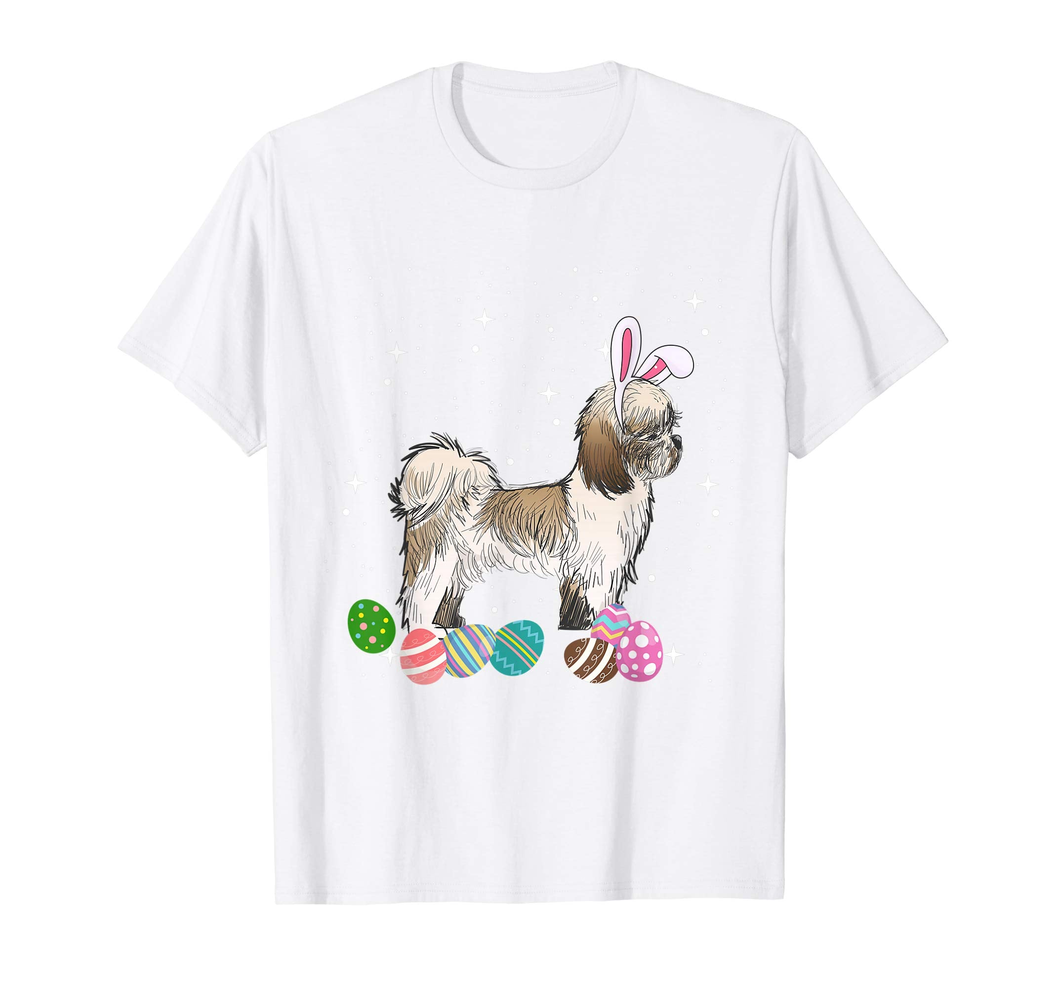 Shih Tzu Dressed As Easter Bunny With Rabbit Ears T-Shirt