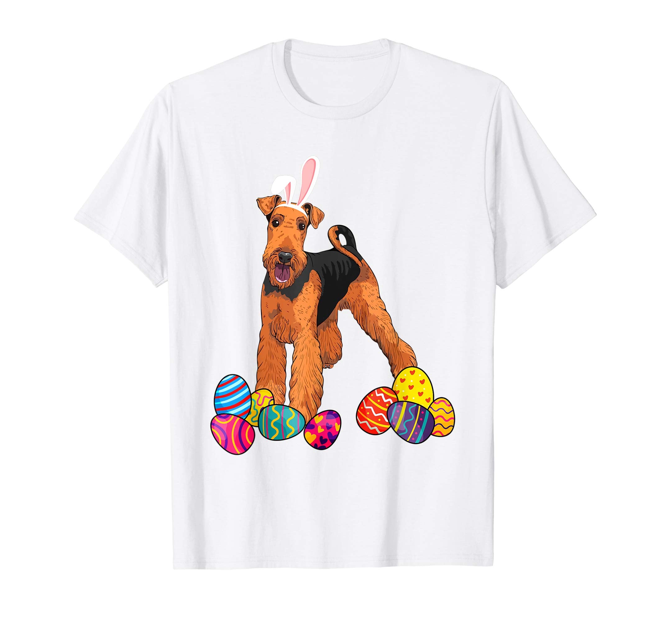 Airedale Terrier Bunny Ear With Egg Easter Easter Day Shirt