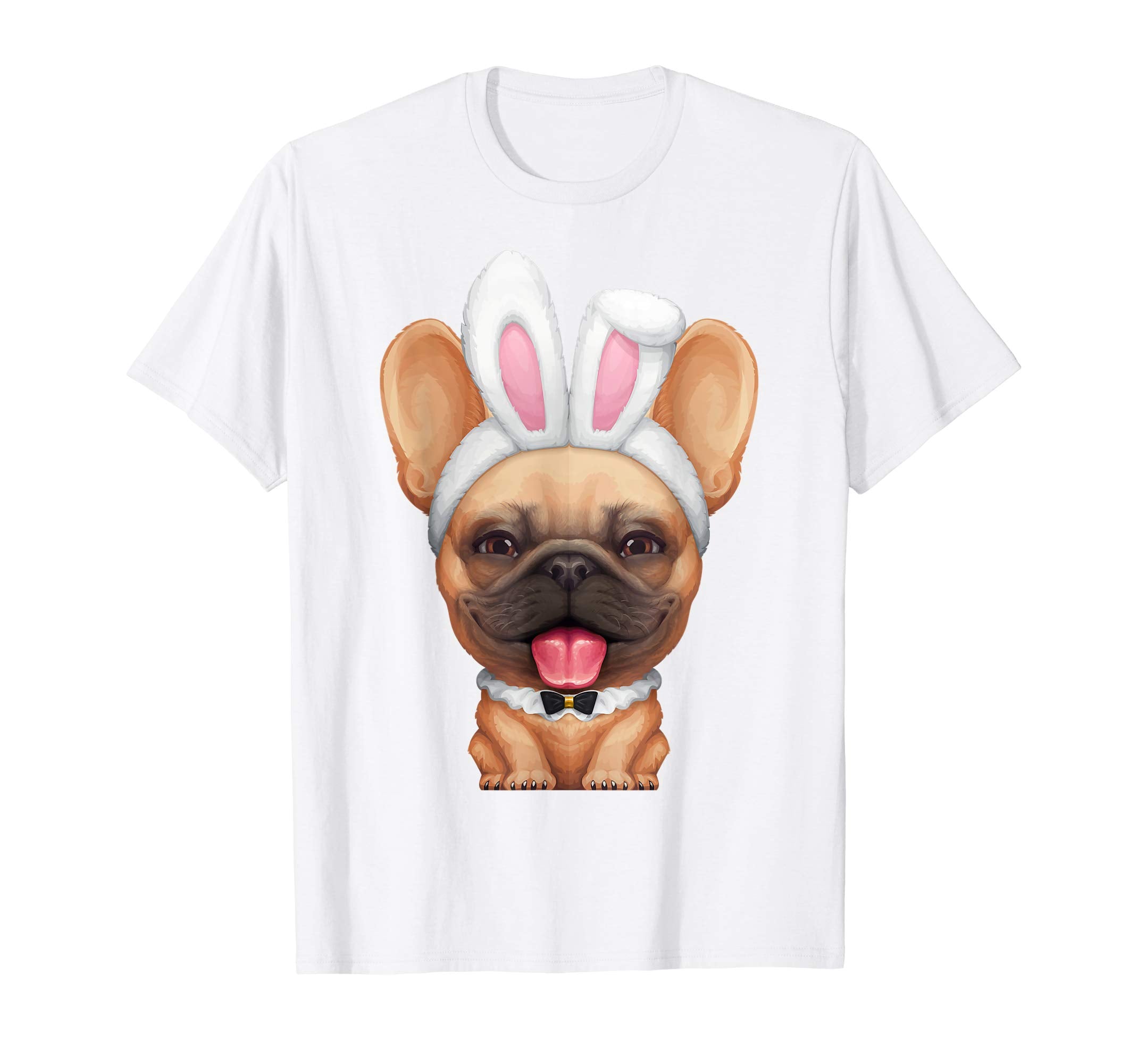 Red Fawn French Bulldog in the Easter Bunny Costume T-Shirt