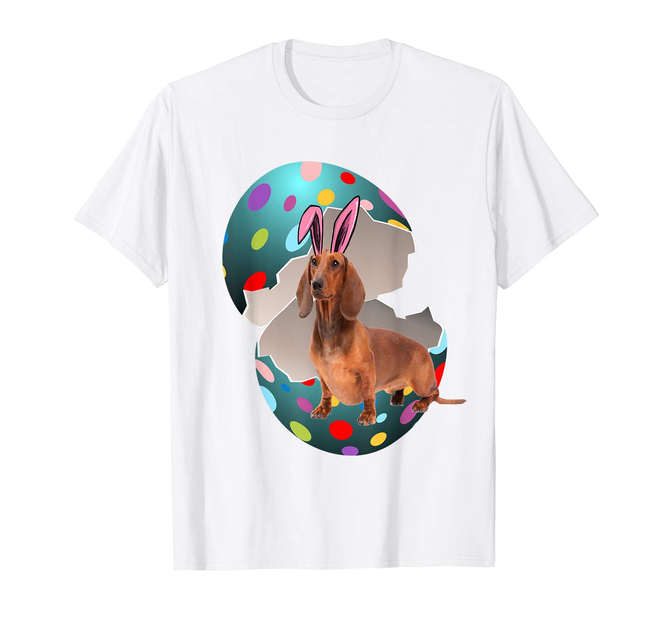 Dachshund Dad Mom Easter Day Gift T shirt