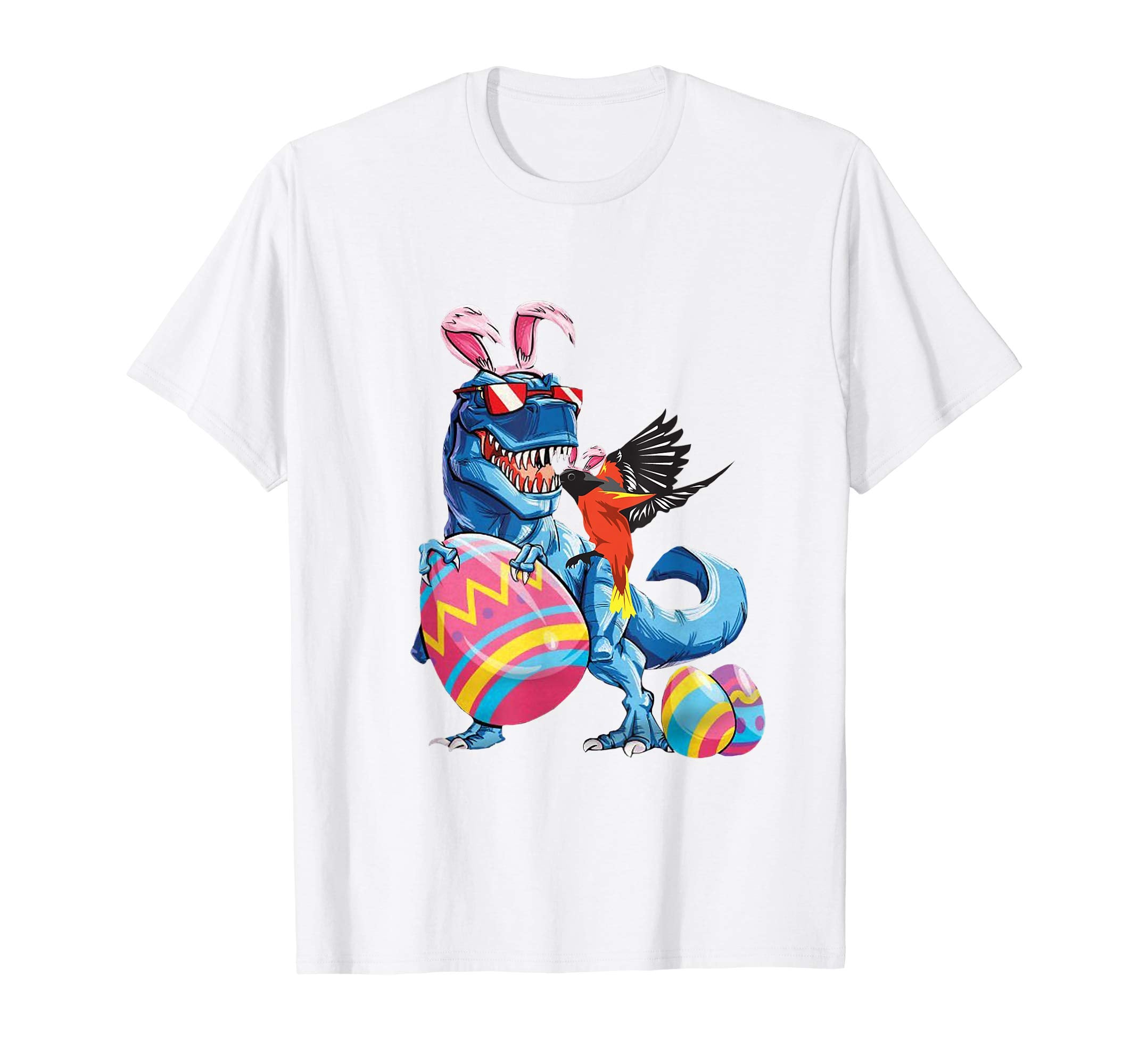 Bird Easter Riding Dinousaus Easter Bunny Lover Gift T-Shirt