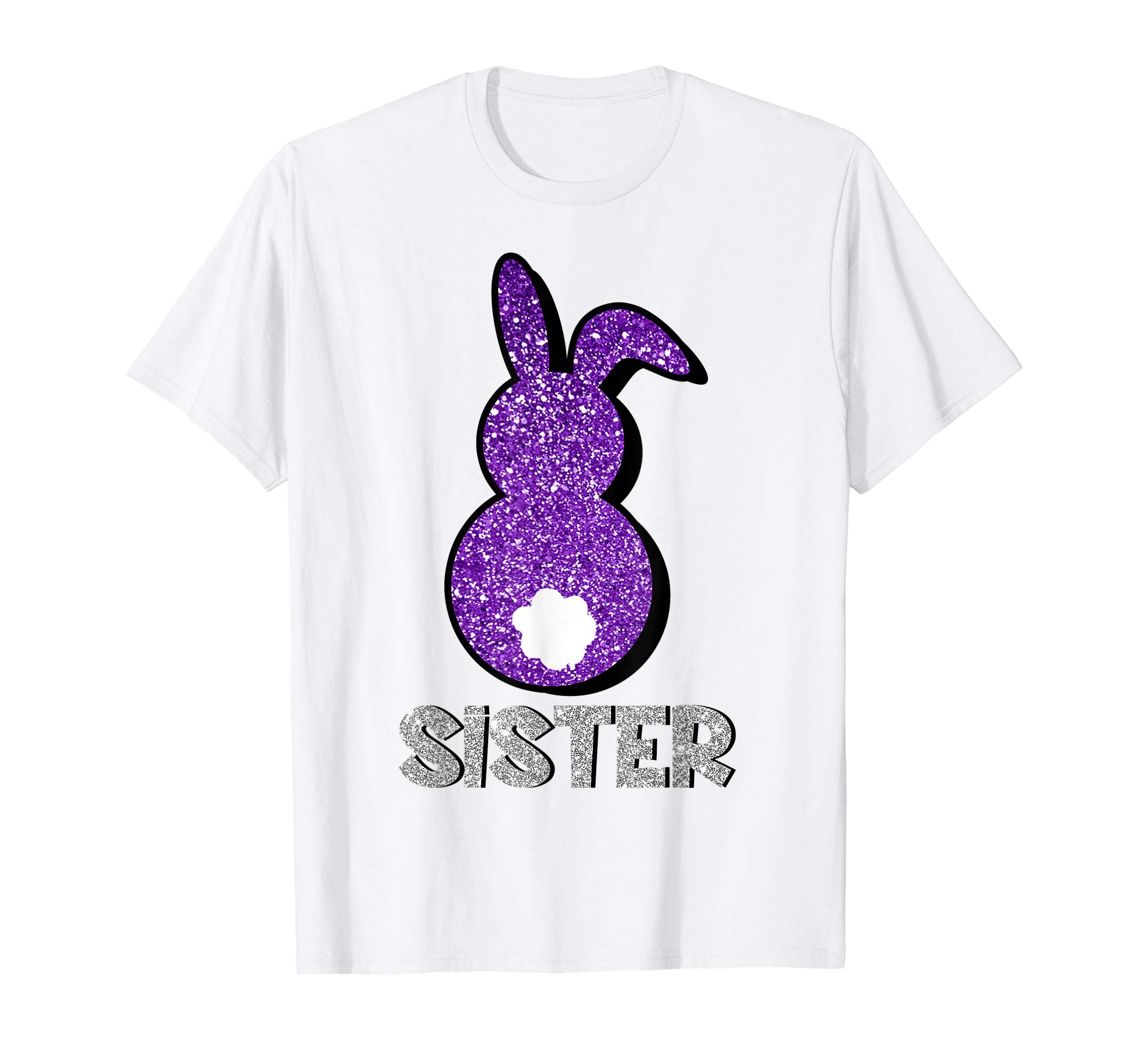Sister Bunny With Tail Ears Matching Family Easter t-shirt