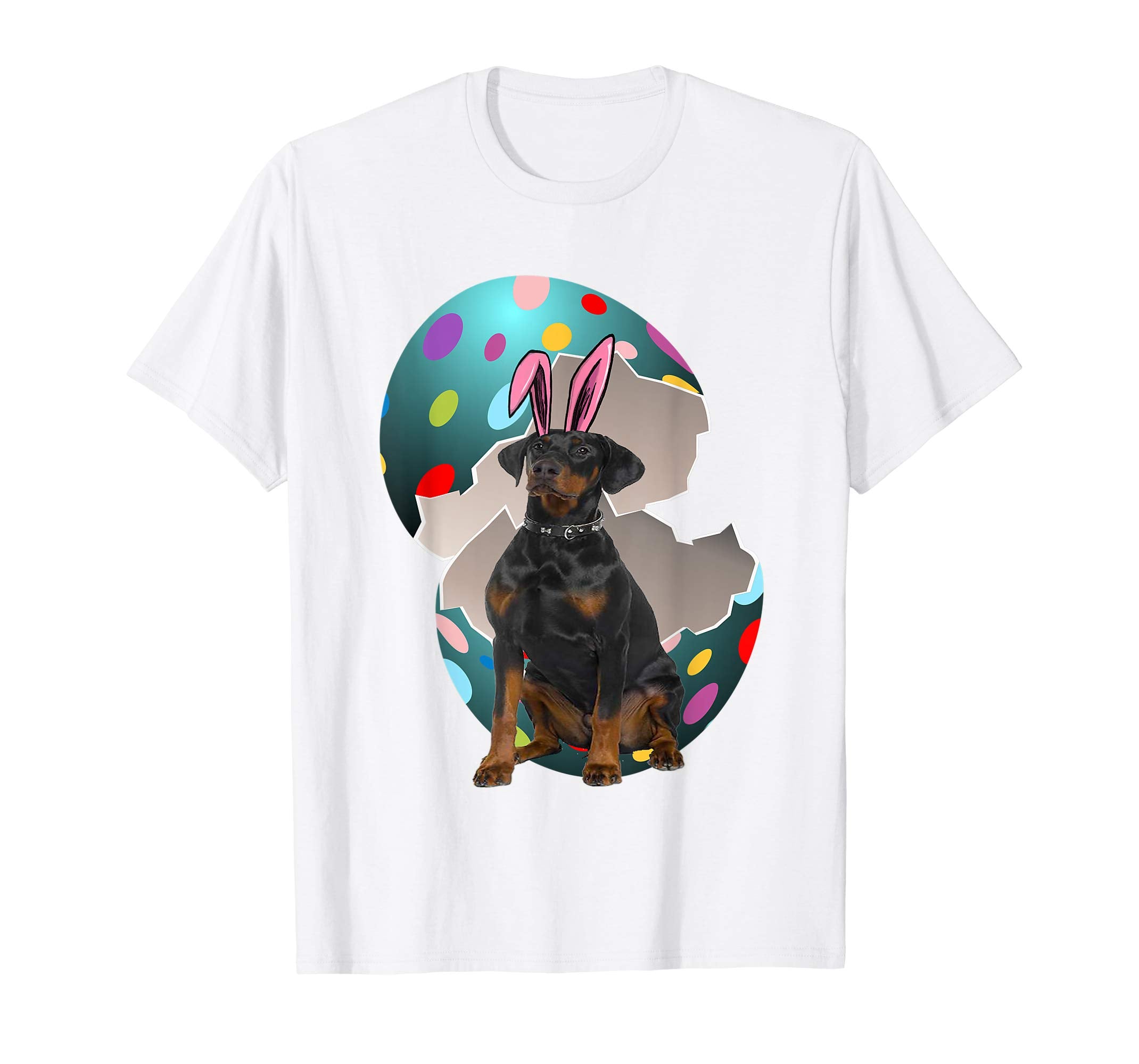 Dobie Dad Mom Easter Day Gift T shirt