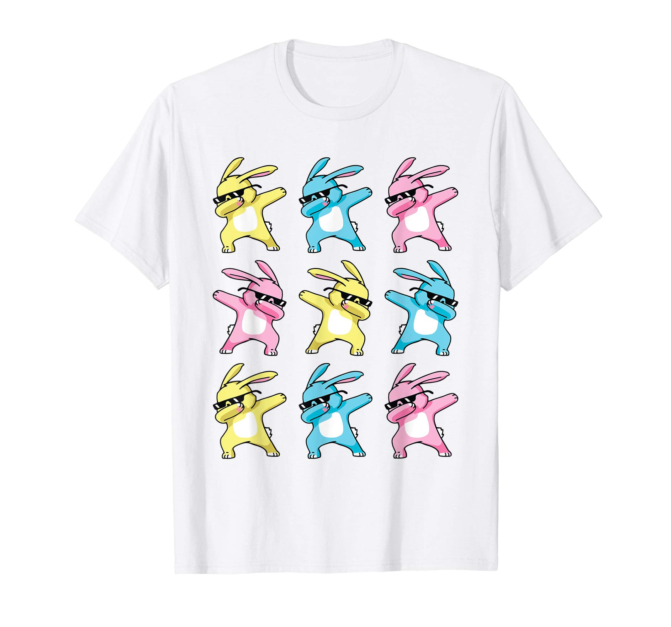 Nine Bunny Rabbit Dabbing Dancing Happy Easter Day Shirt
