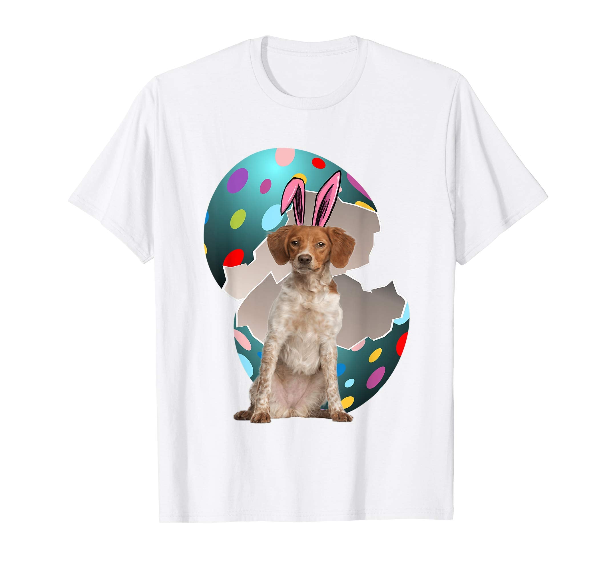 Brittany Spaniel Dad Mom Easter Day Gift T shirt