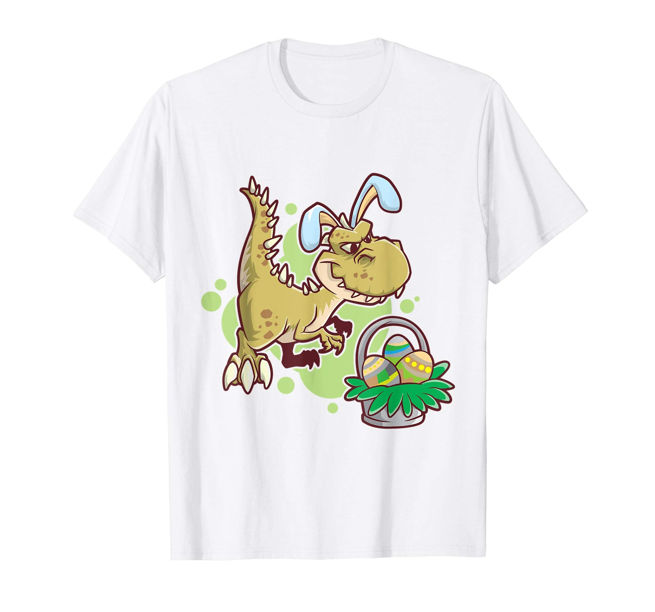 T Rex Easter Bunny Egg Hunter Dino T Shirt Gift Girl &amp; Boy