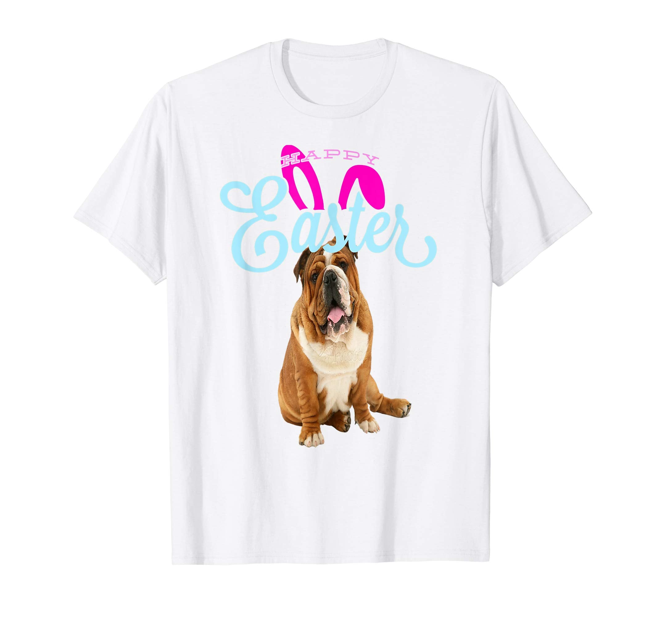 Easter Bunny English Bulldog Tshirt Dog Men Women Gift