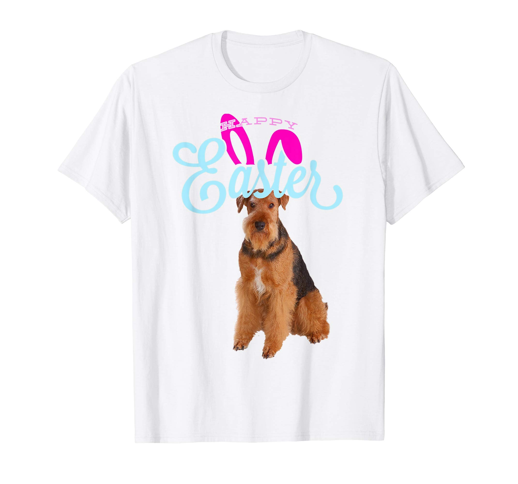 Easter Bunny Airedale Terrier Tshirt Dog Boy Girl Kids Women