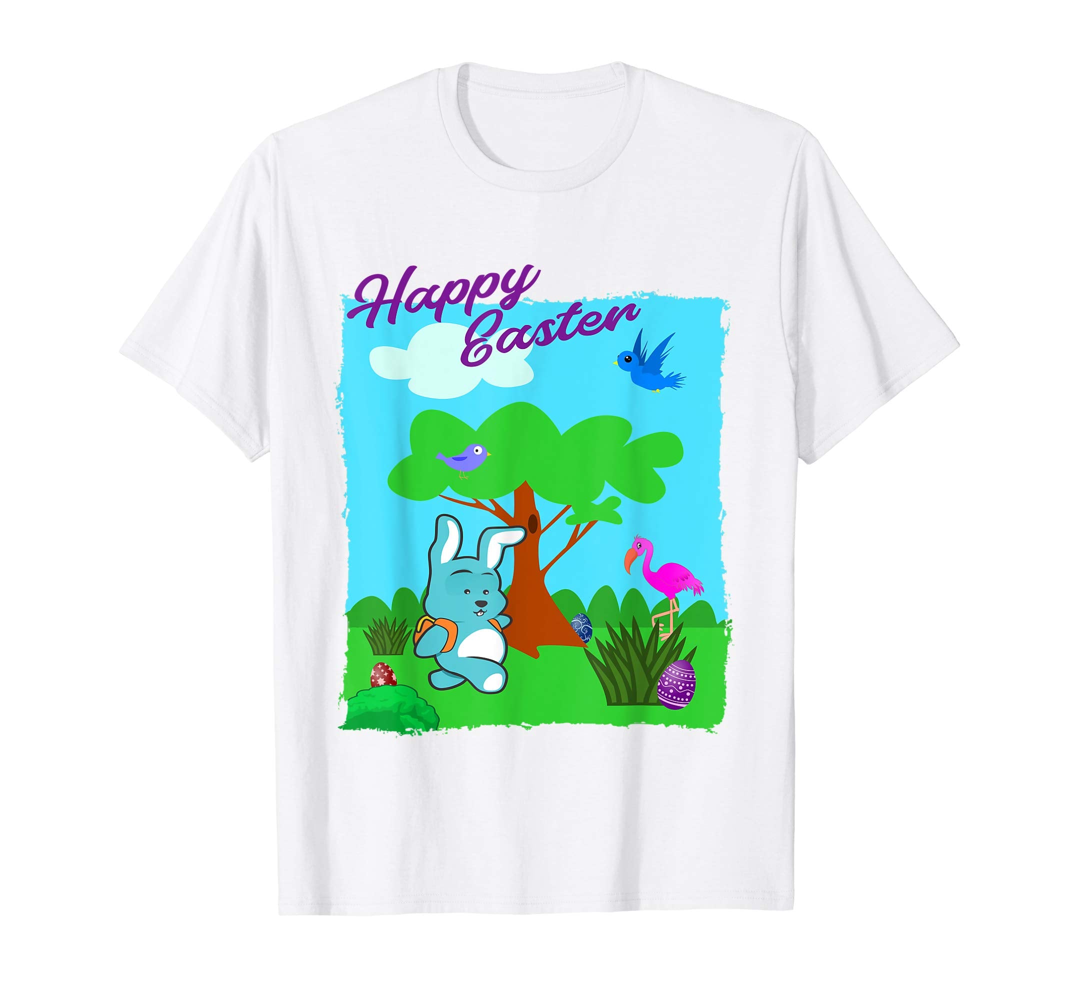 Happy Easter T-Shirt Bunny Tee for Kids Egg Hunt
