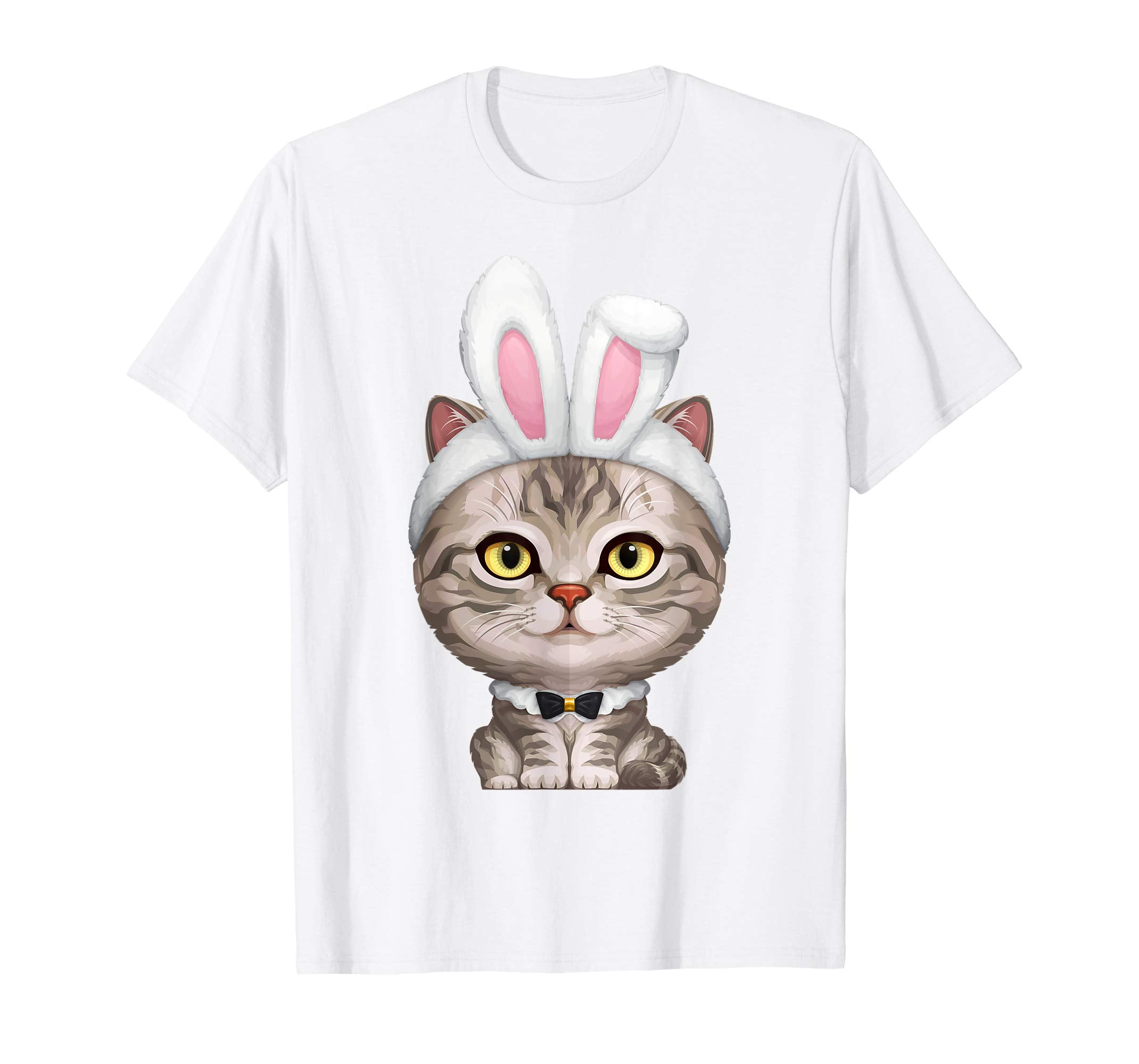 Silver Tabby Cat in the Easter Bunny Costume T-Shirt