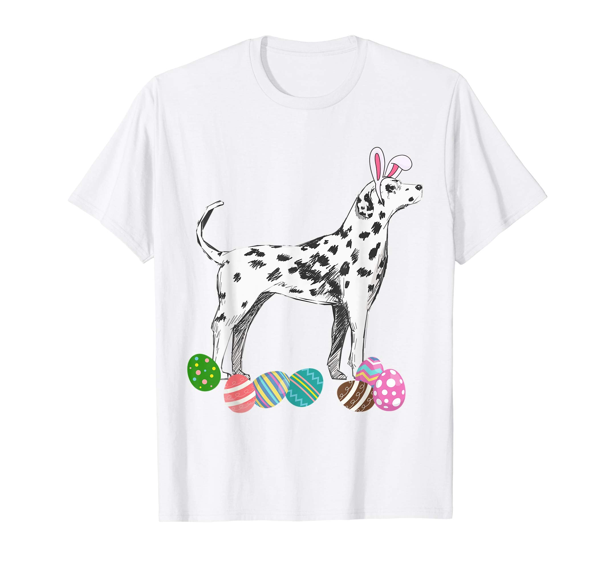 Dalmatian Dressed As Easter Bunny With Rabbit Ears T-Shirt