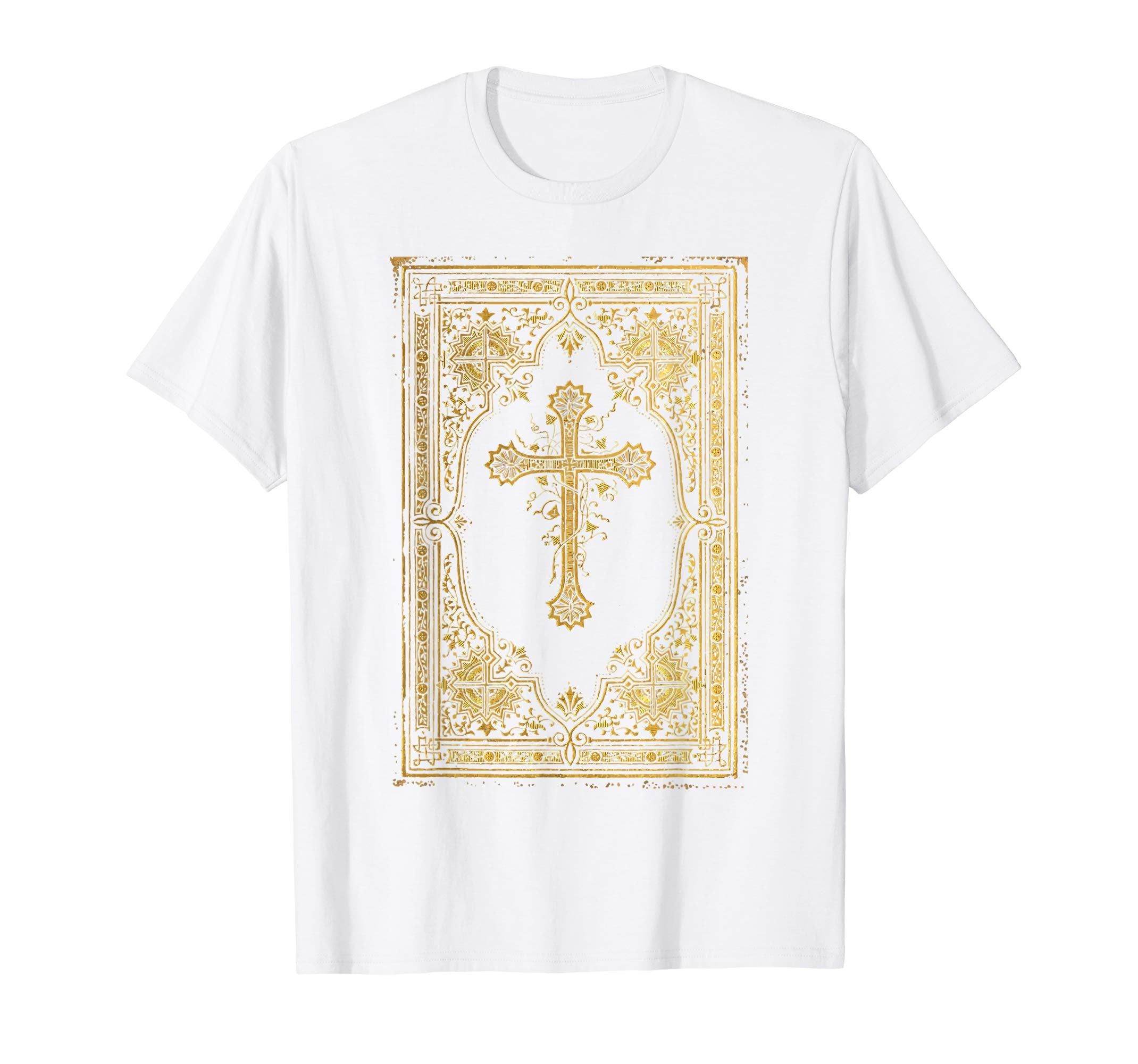 Gold Cross Vintage Catholic Art Easter Shirts Gifts