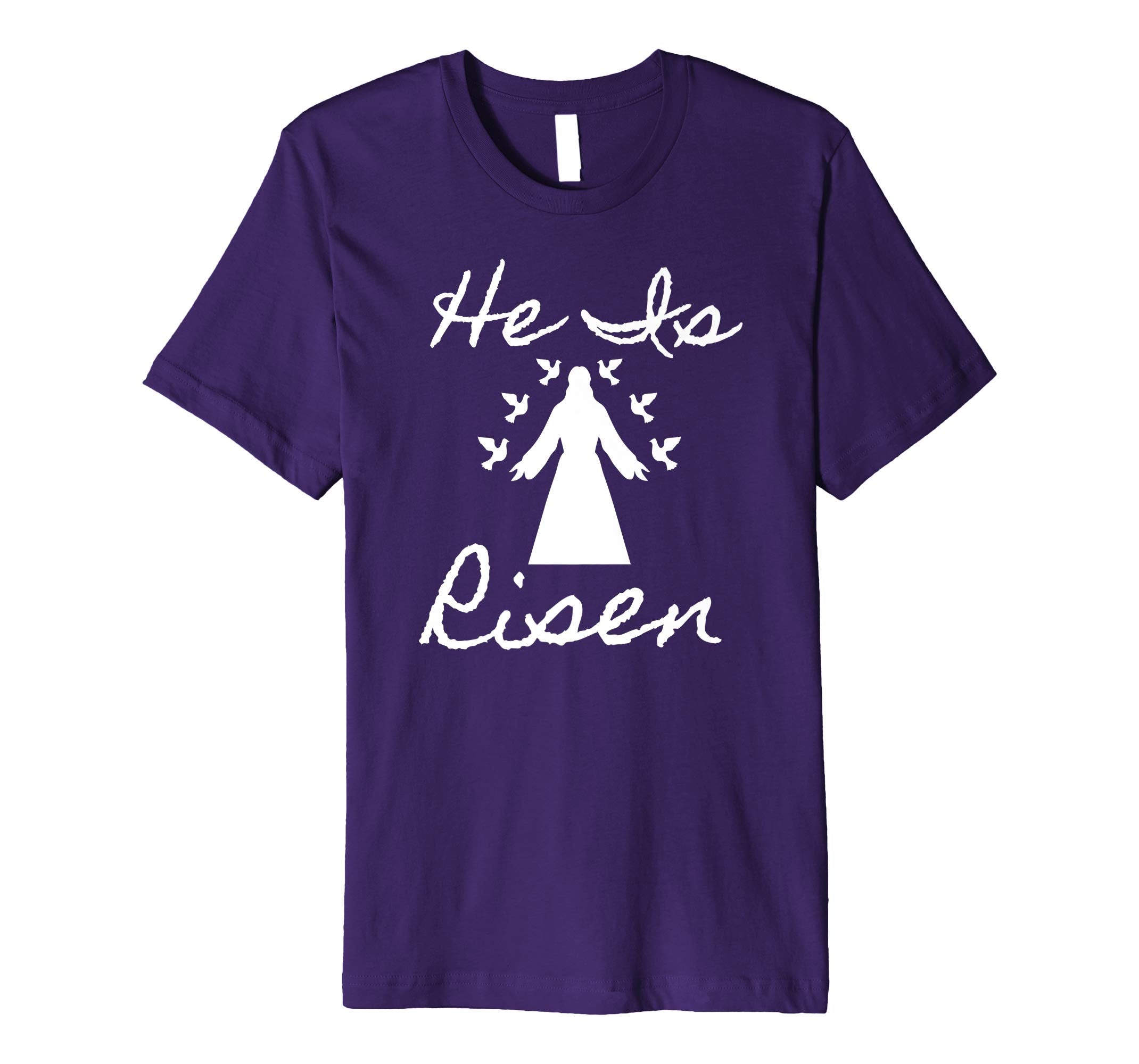 Christian Easter He Is Risen Tshirt Peace Birds and Jesus