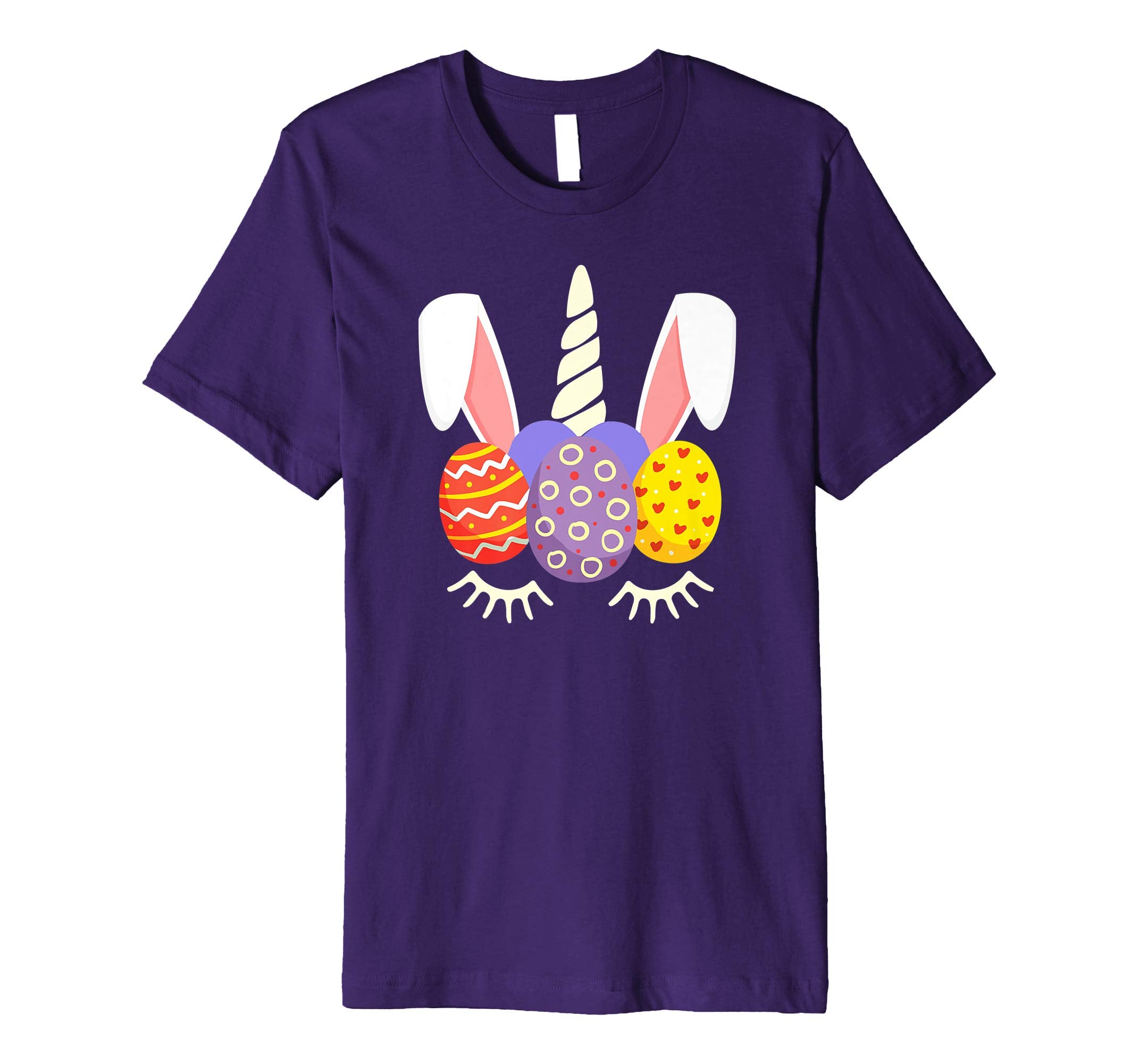 Unicorn Bunny Egg Hunt Happy Easter Kids Boys Girls T Shirt