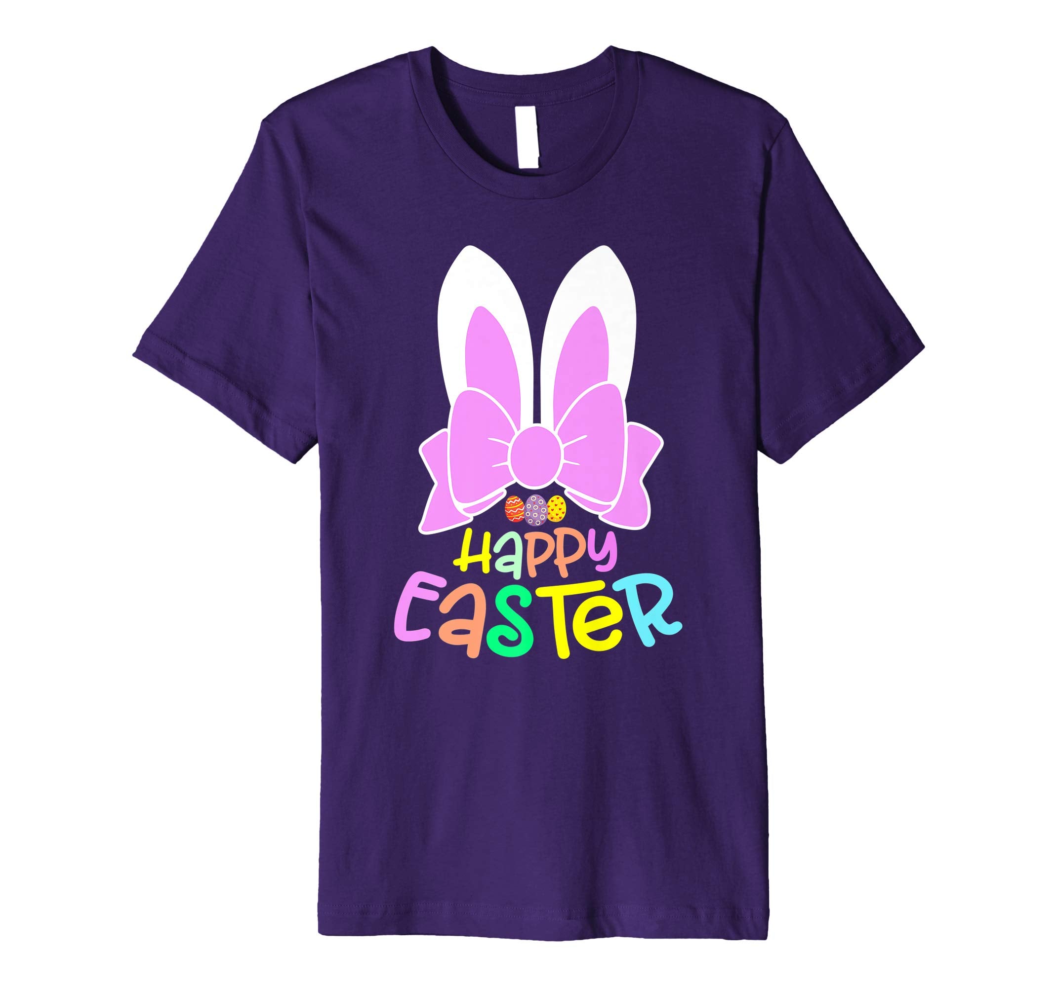 Bunny Ears Eggs Happy Easter Kids Boys Girls T Shirt Gift