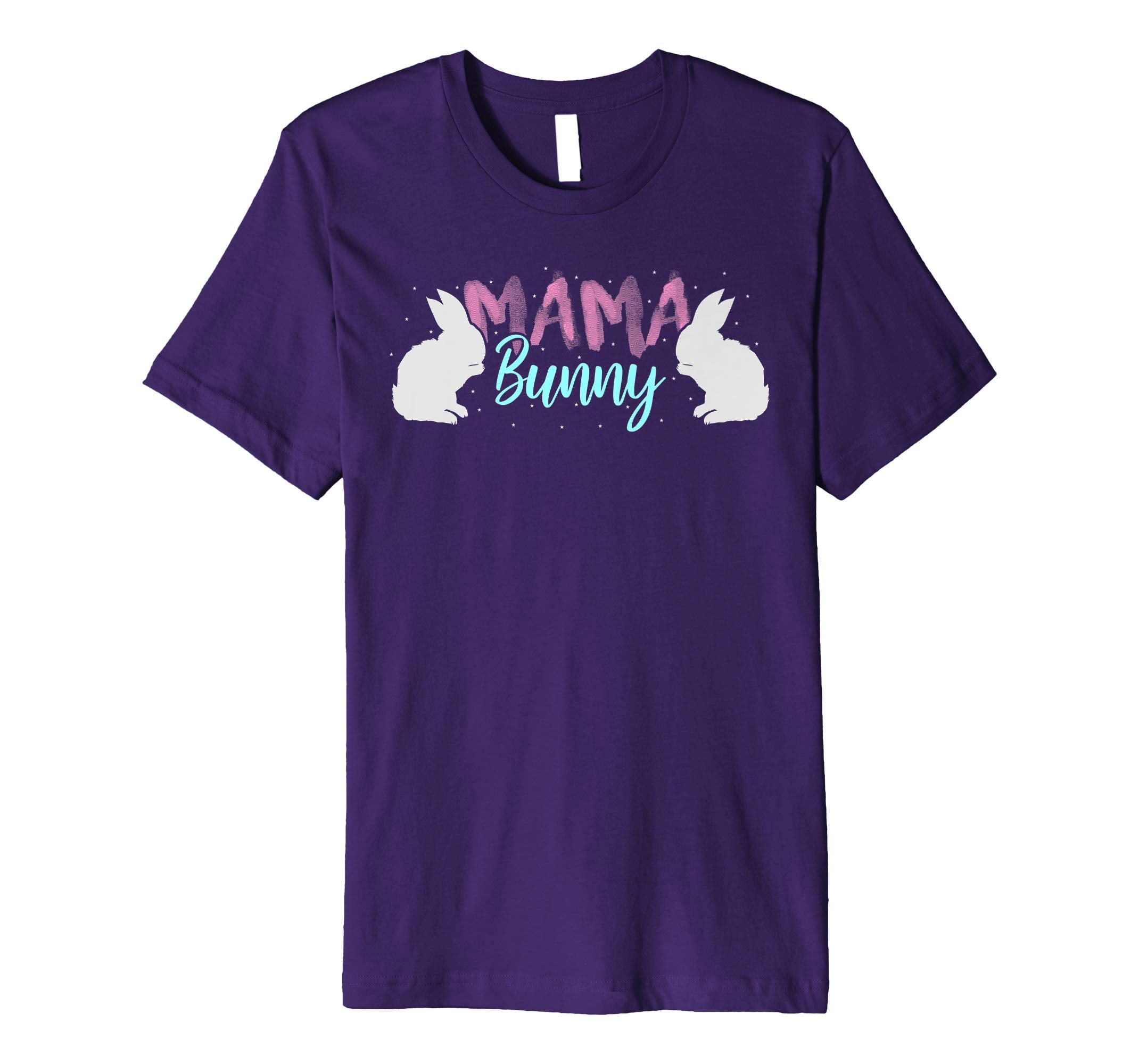 Mens Mama Bunny T Shirt Easter Mom Rabbit Eggs Pink Pastel