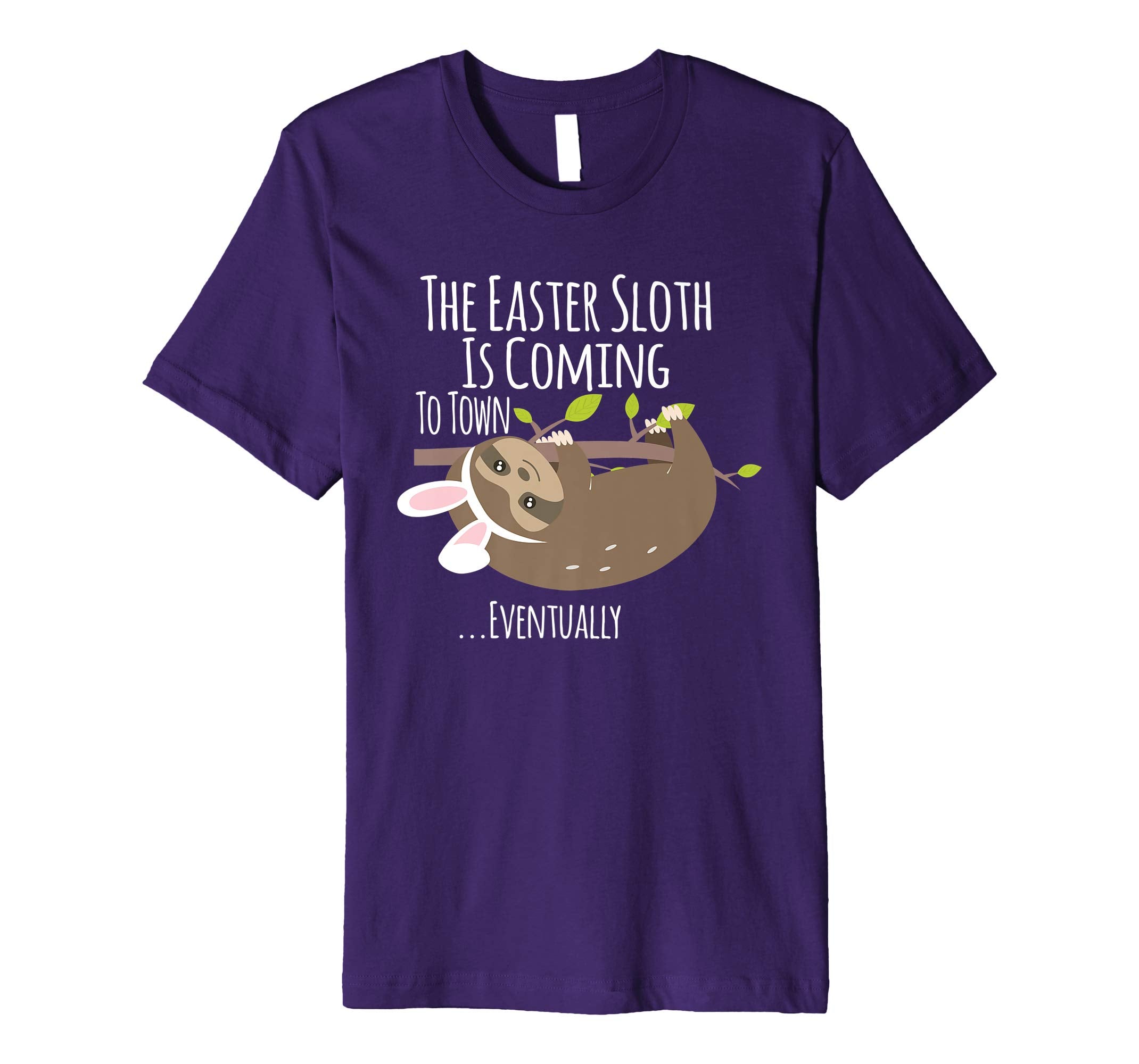 The Easter Sloth With Bunny Ears Funny T Shirt Easter Bunny