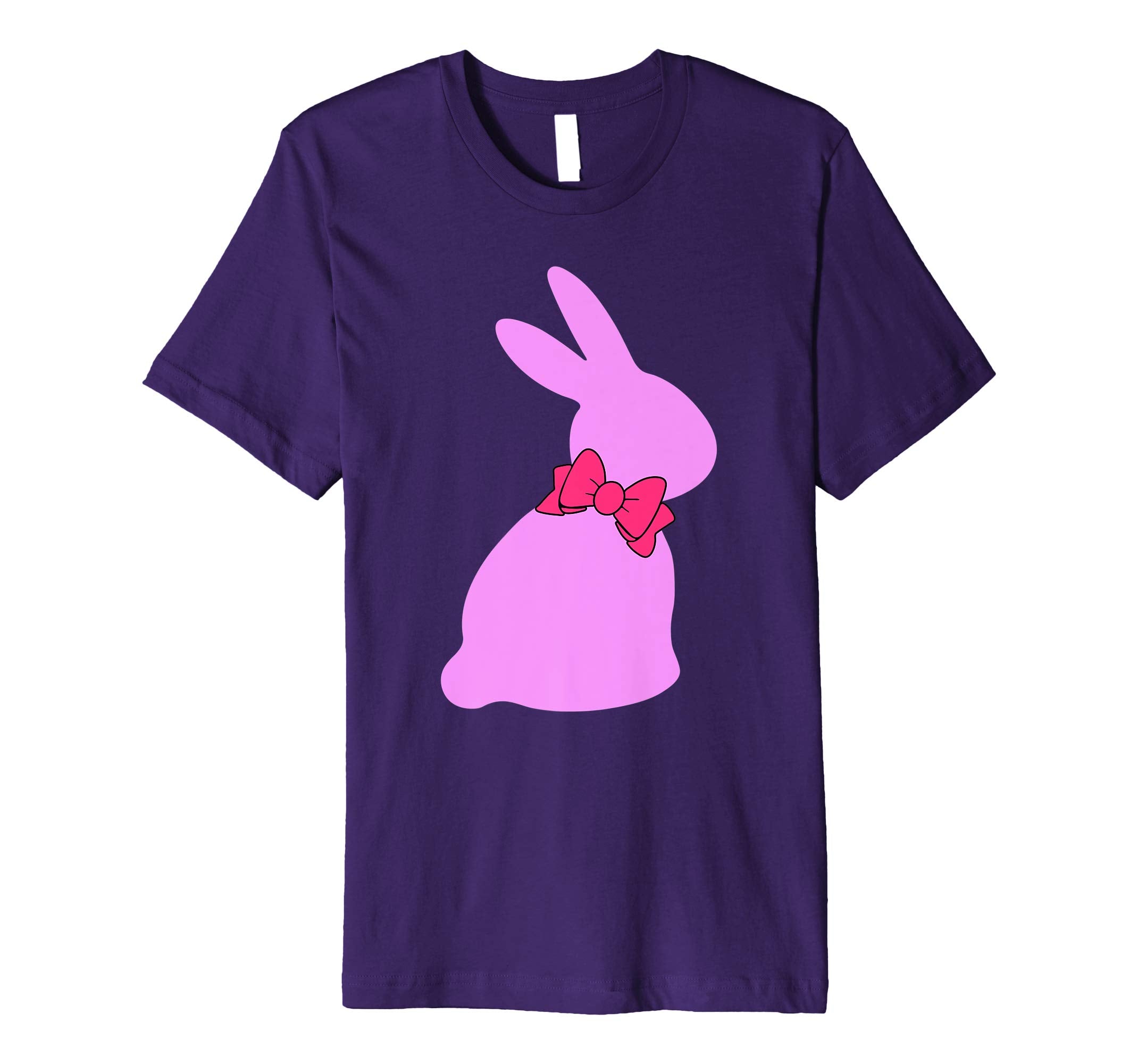 Happy Easter Bunny Silhouette Bow Boys Girls Kids T Shirt