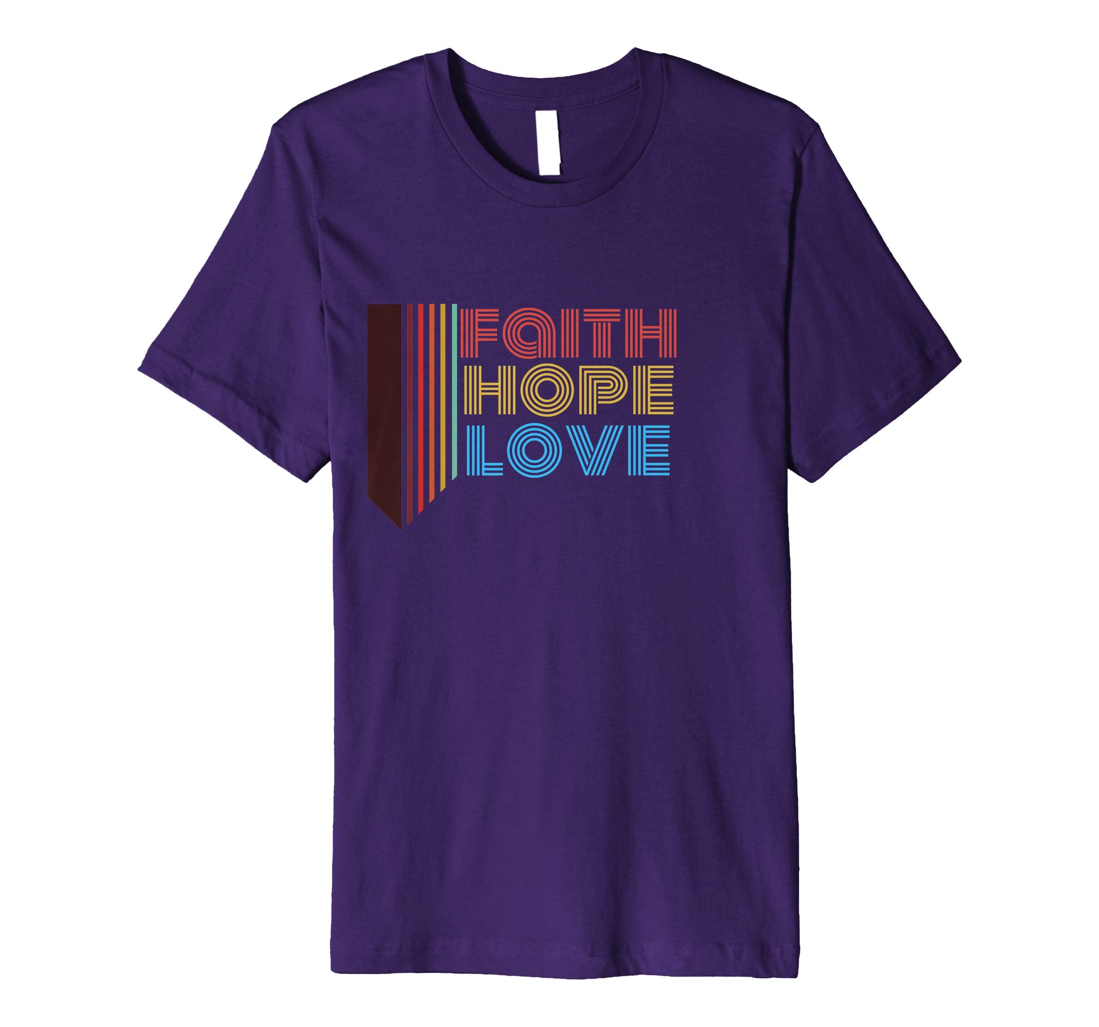 Faith Hope Love Shirt Men Women Youth Easter Vintage Retro