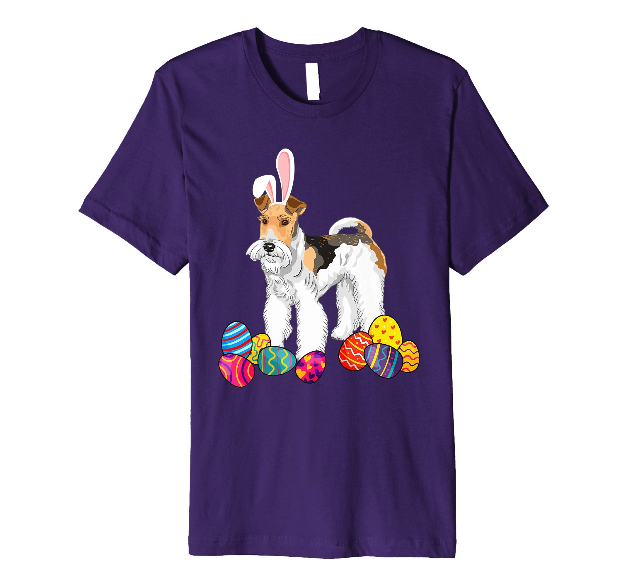 Wire Fox Terrier Bunny Ear With Egg Easter Easter Day Shirt